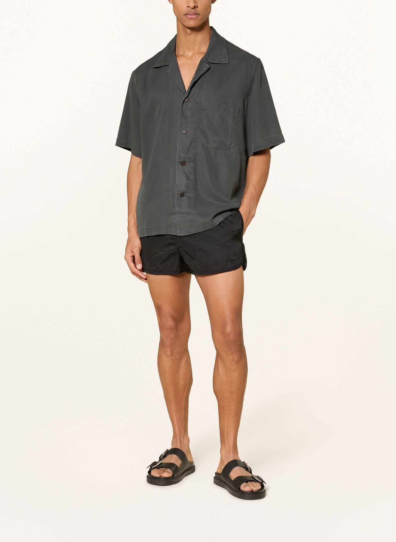 CDLP Koszula wypoczynkowa o regularnym kroju: CIEMNOZIELONY