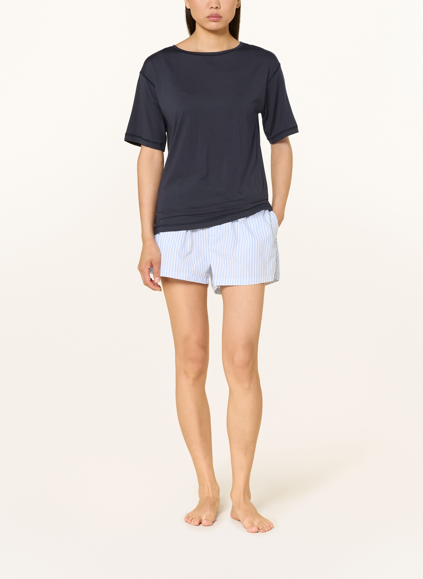 CALIDA Schlafshirt DSW BALANCING: DUNKELBLAU