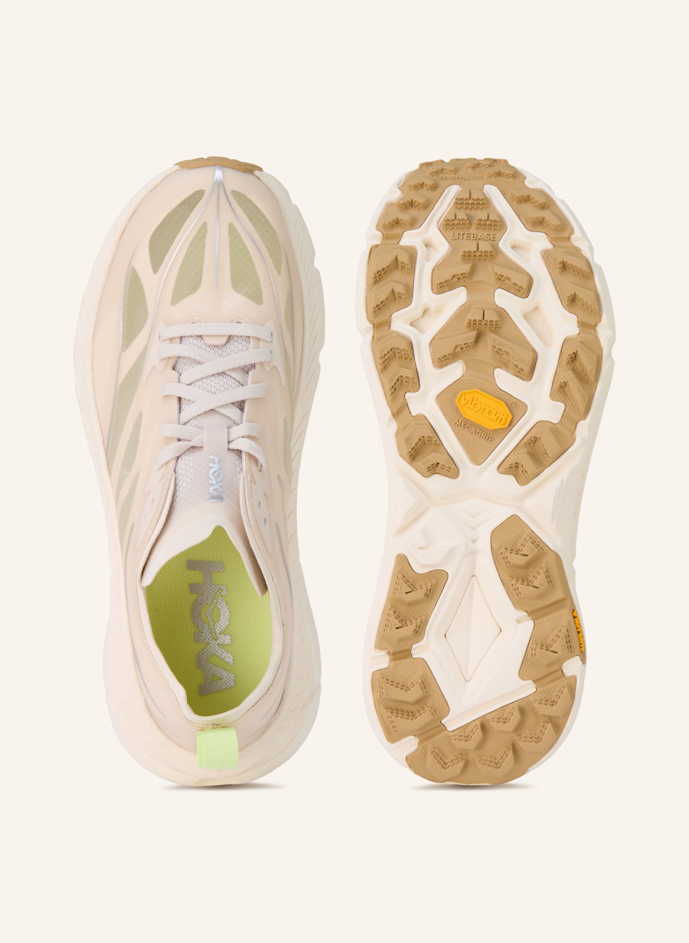 HOKA Sneaker MAFATE SPEED 4 LITE: BEIGE / ZILVER