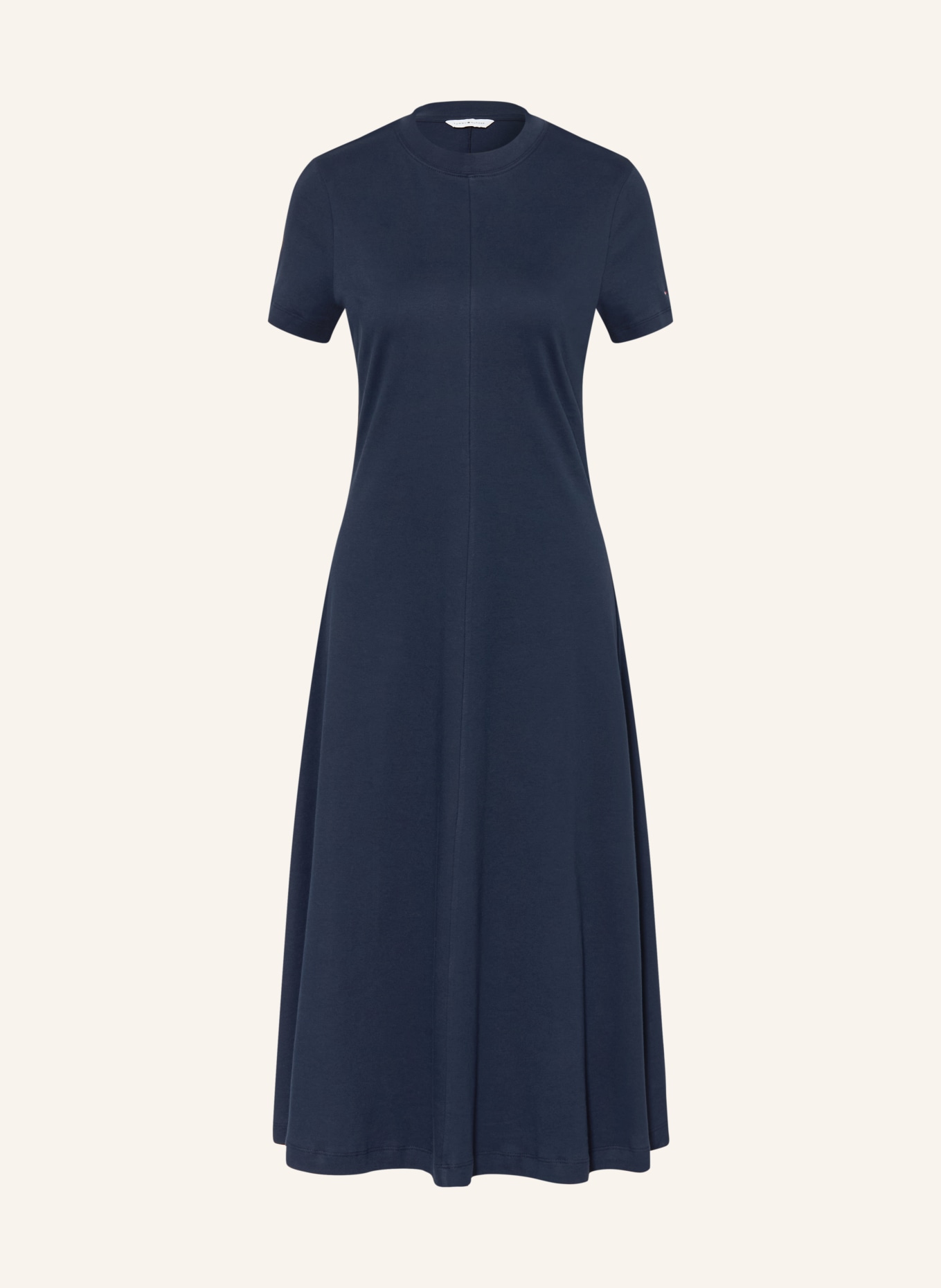 TOMMY HILFIGER Rochie INTERLOCK: ALBASTRU ÎNCHIS