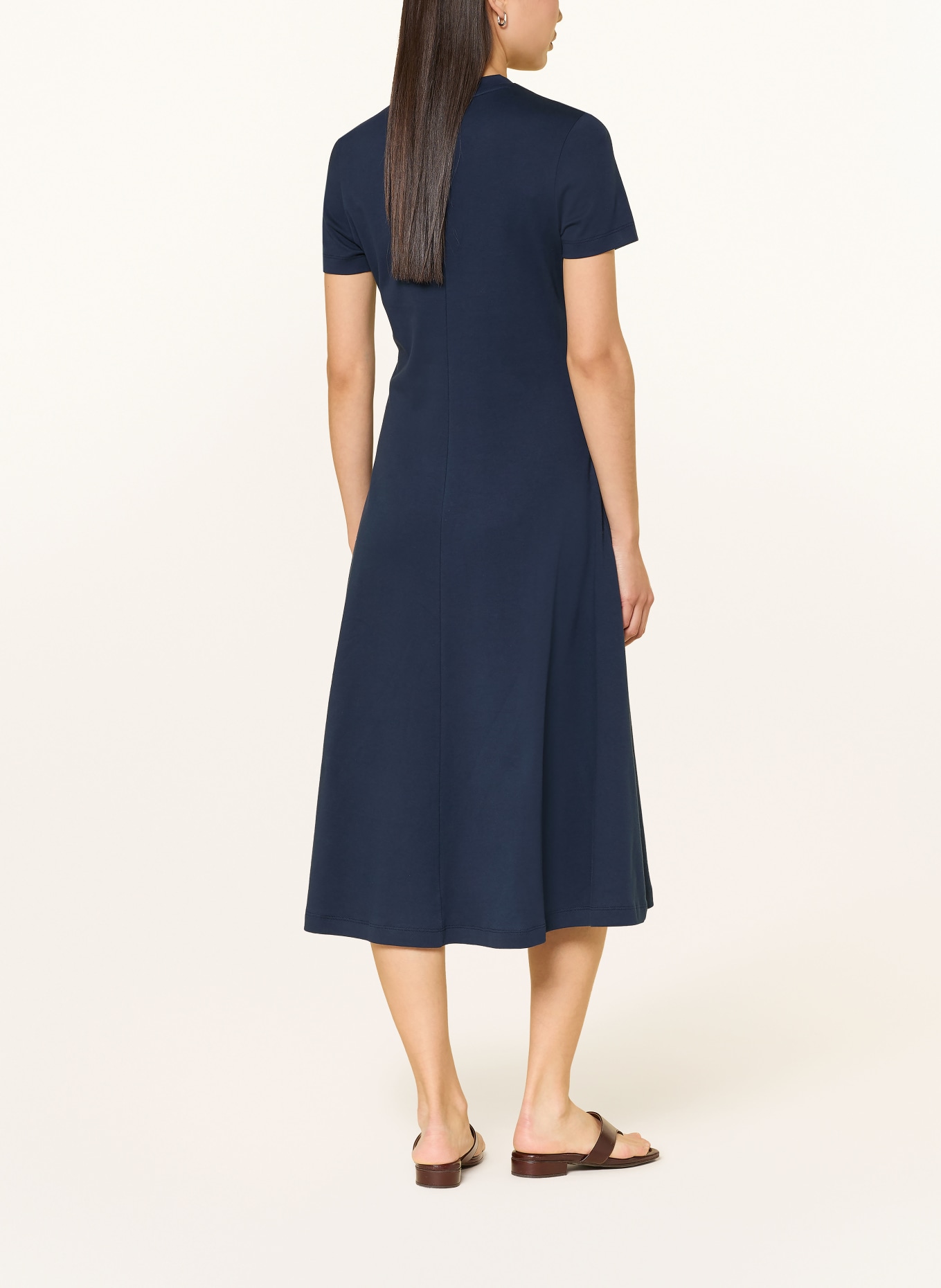 TOMMY HILFIGER Rochie INTERLOCK: ALBASTRU ÎNCHIS