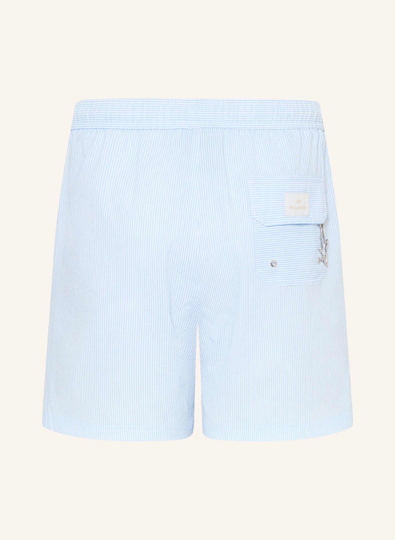 PAUL & SHARK Badeshorts: HELLBLAU / WEISS