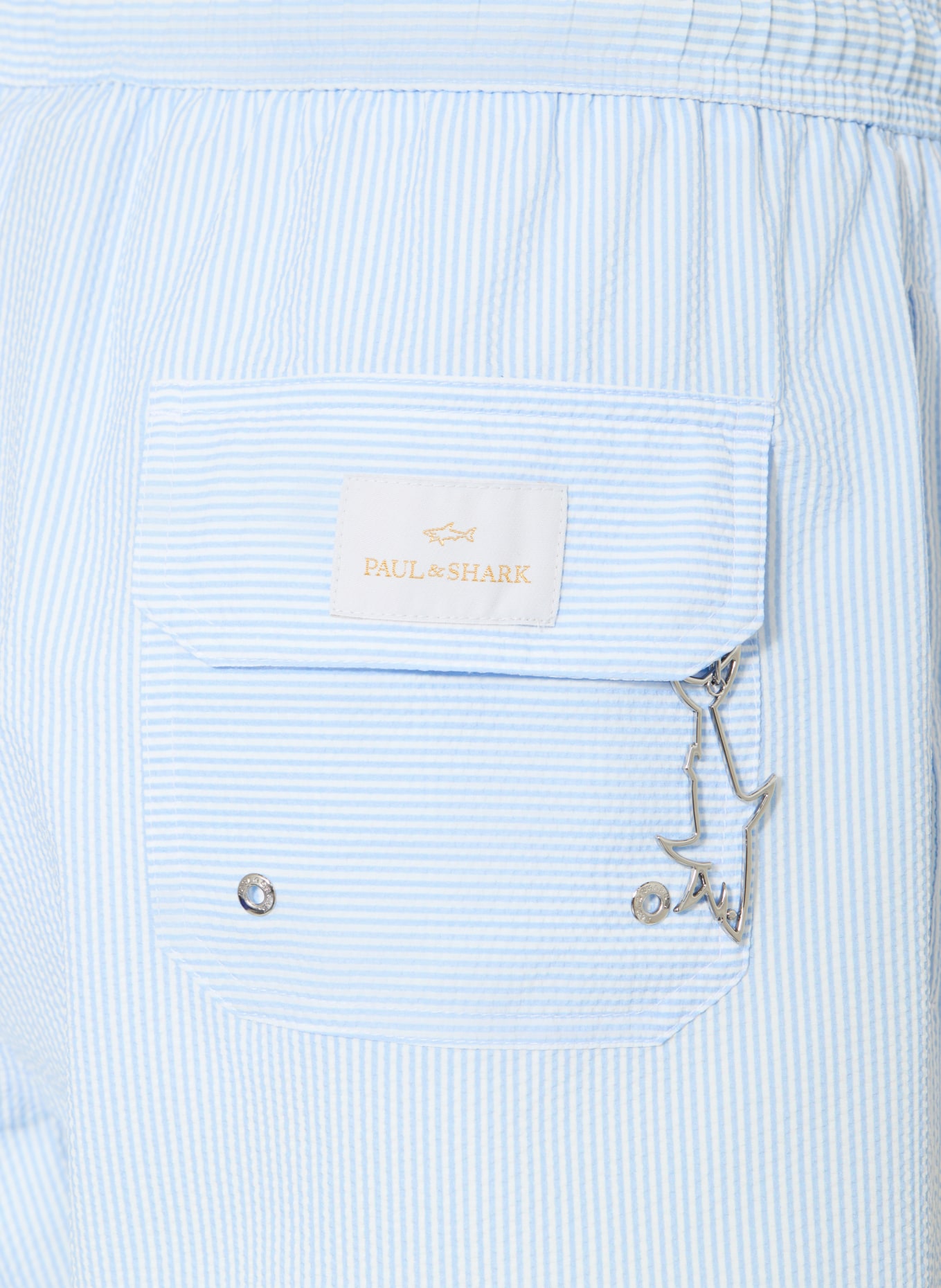 PAUL & SHARK Badeshorts: HELLBLAU / WEISS