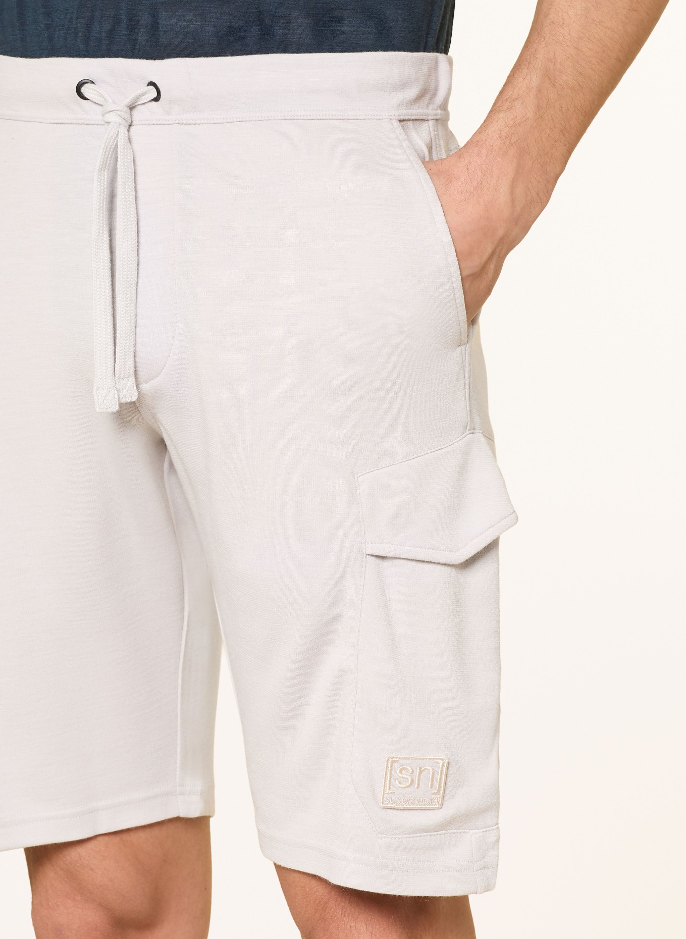 super.natural Szorty dresowe CARGO BIO z bawełną: KREMOWY