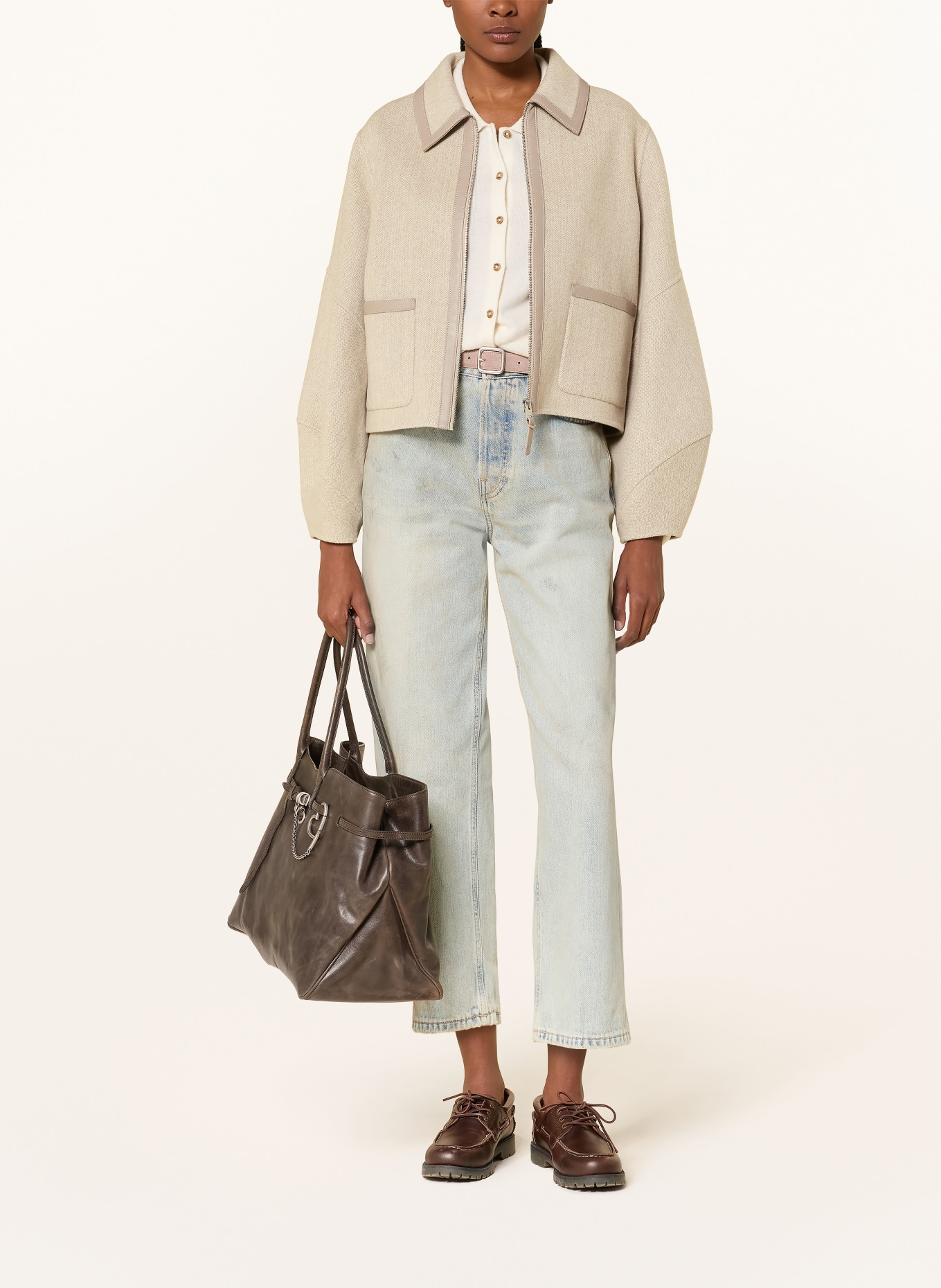 Mackage Kastenjacke SOLANA: HELLBRAUN / CREME