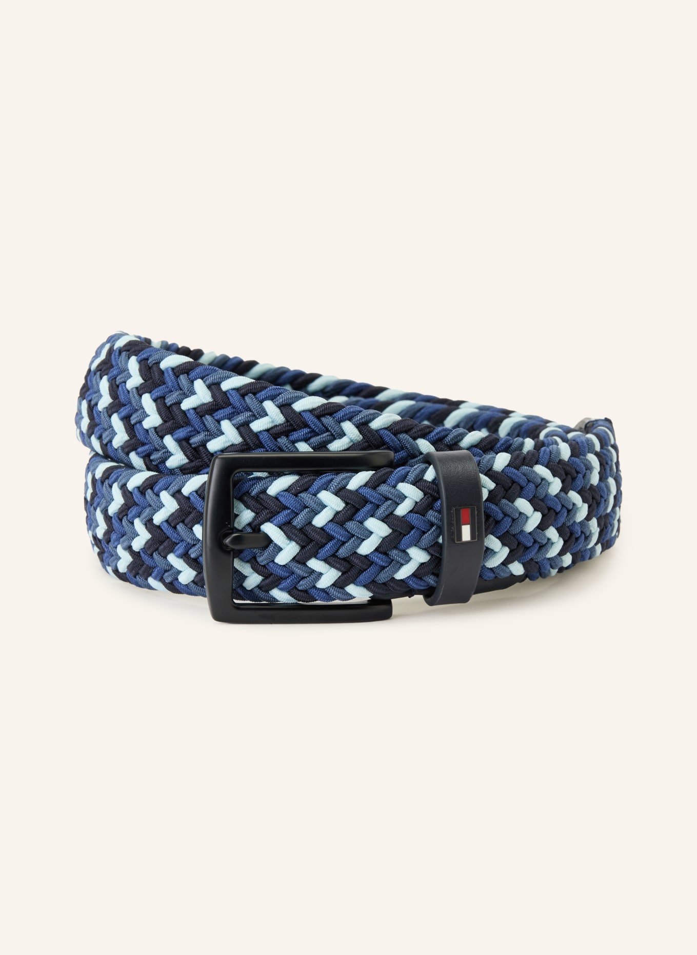 TOMMY HILFIGER Braided belt: DARK BLUE / LIGHT BLUE / BLUE