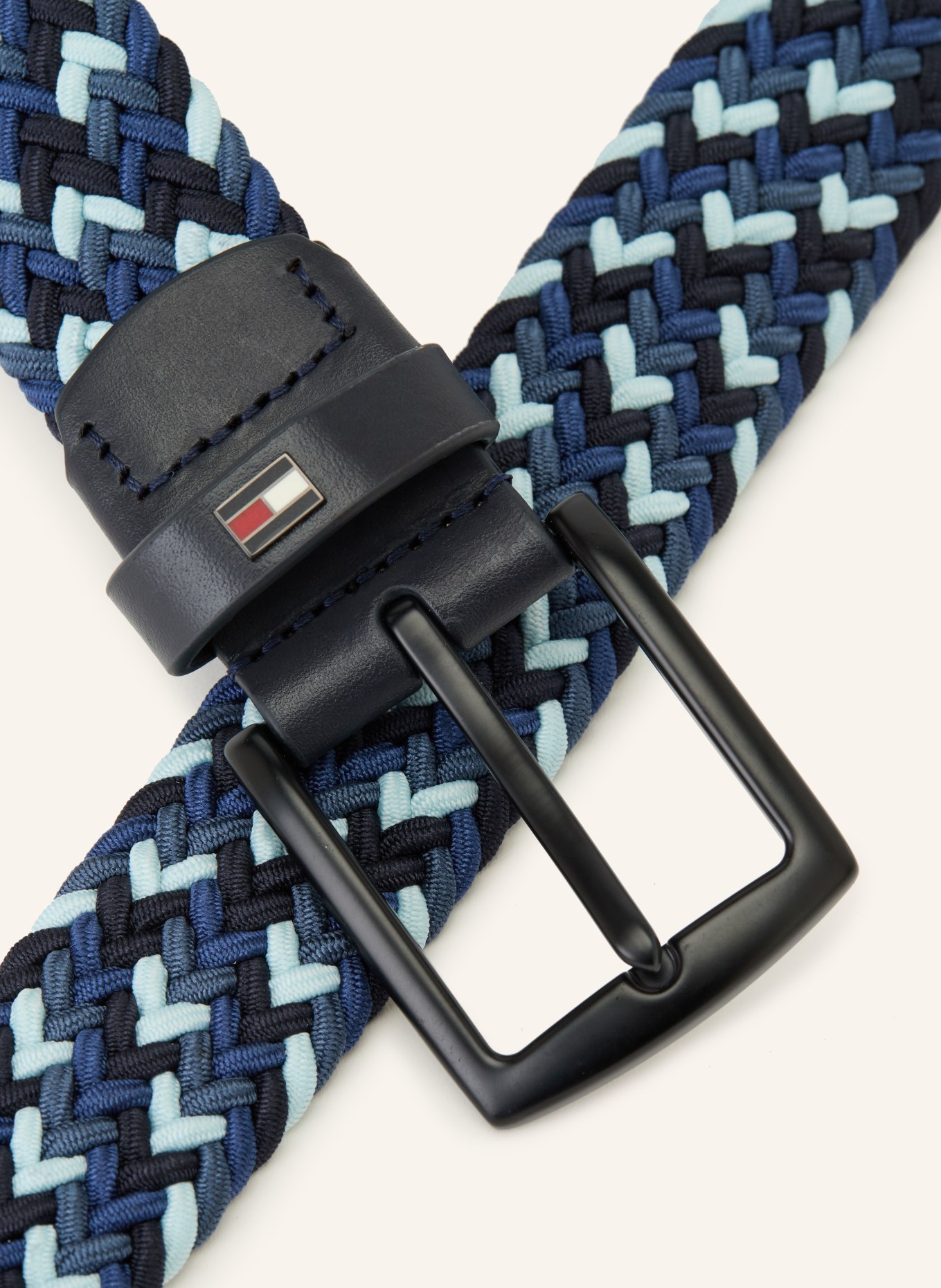 TOMMY HILFIGER Braided belt: DARK BLUE / LIGHT BLUE / BLUE