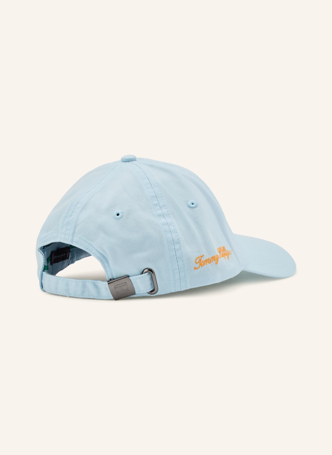 TOMMY HILFIGER cap: LIGHT BLUE / ORANGE