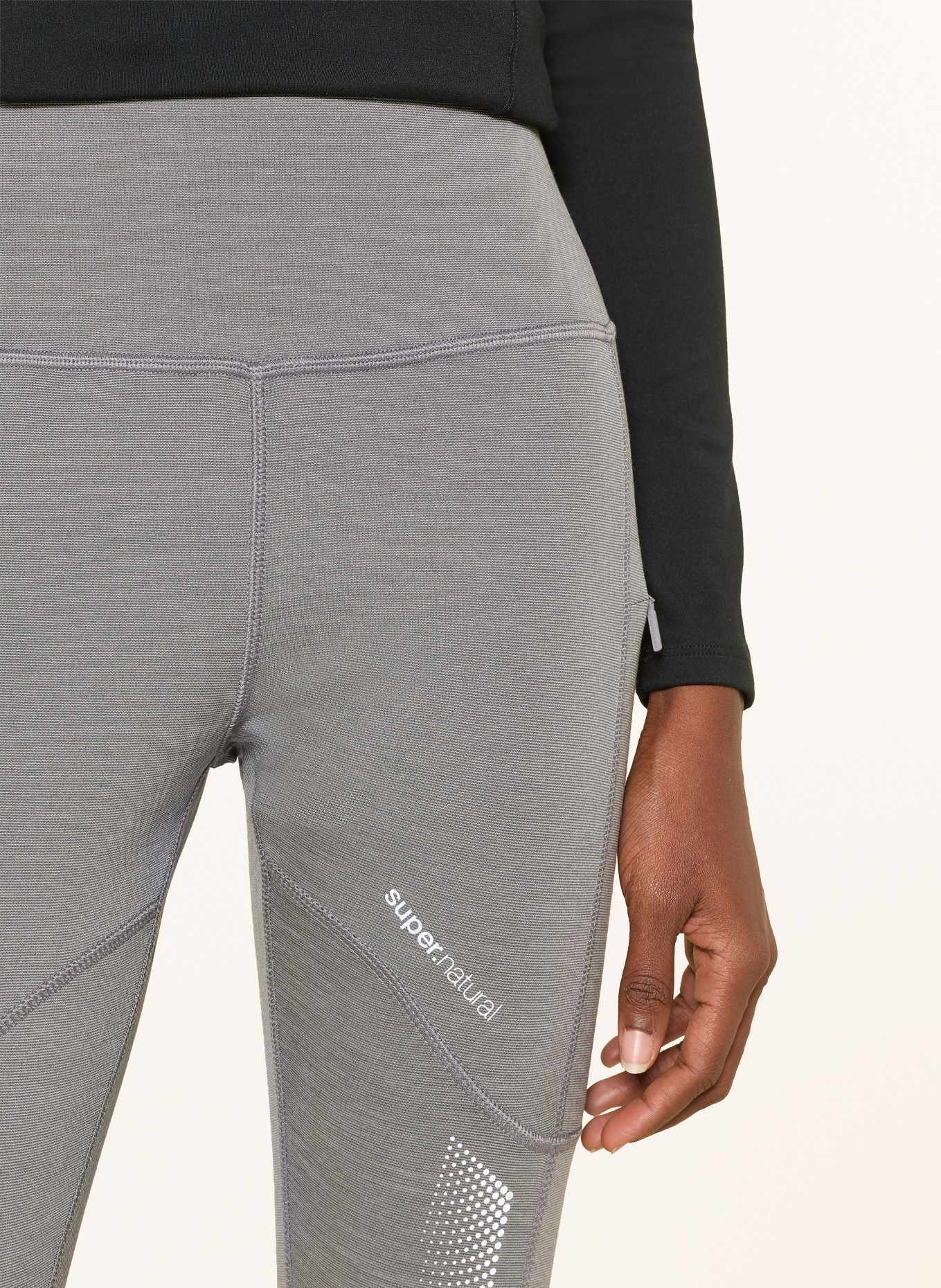 super.natural Tights ACTIVE LIGHTENING mit Merinowolle: GRAU