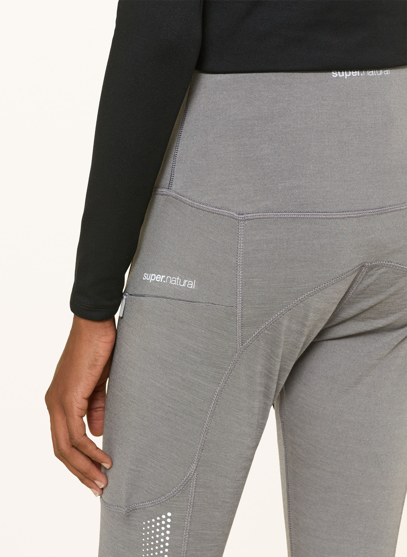 super.natural Tights ACTIVE LIGHTENING mit Merinowolle: GRAU