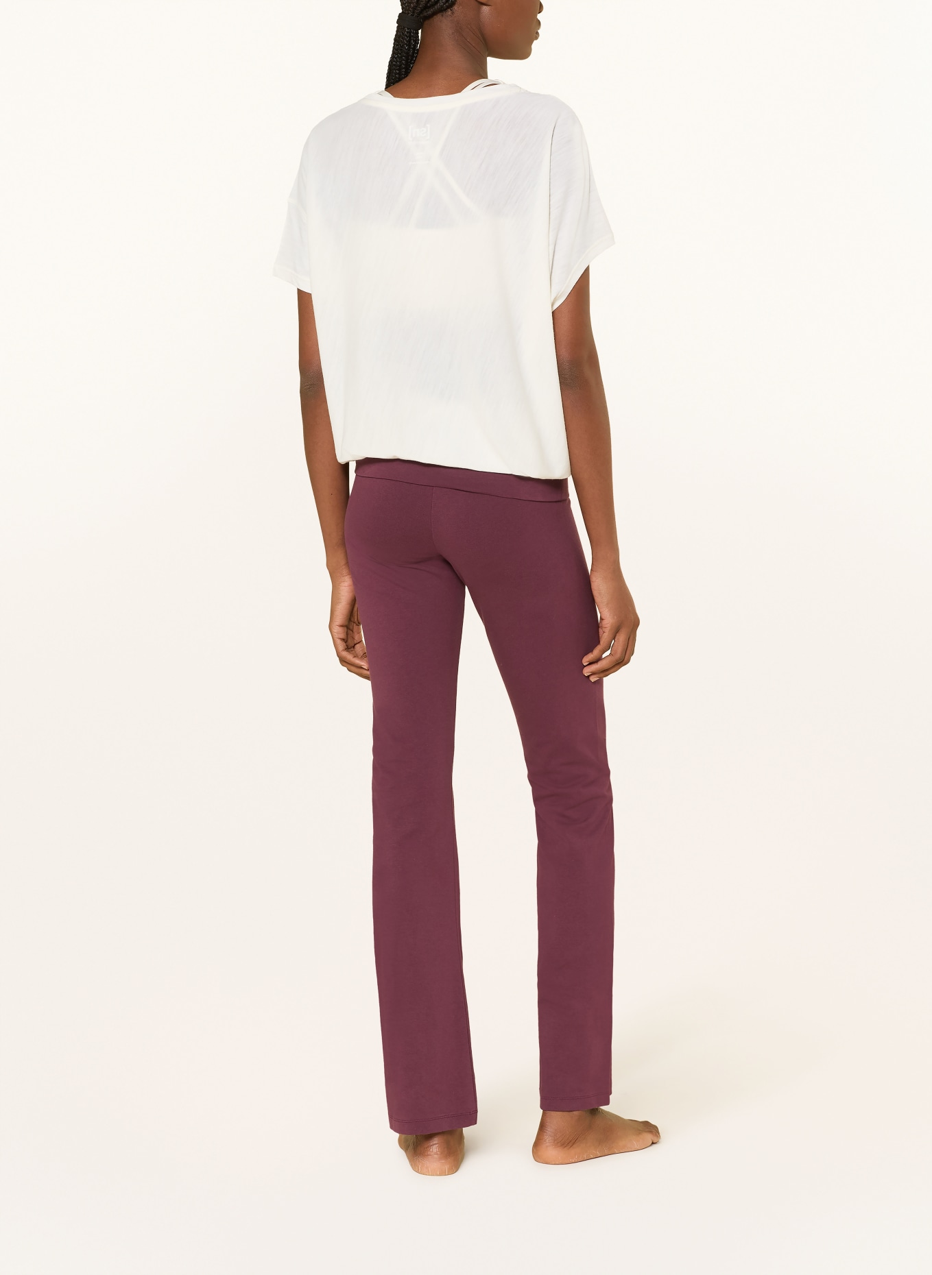 super.natural T-Shirt YOGA LOOSE mit Merinowolle: WEISS