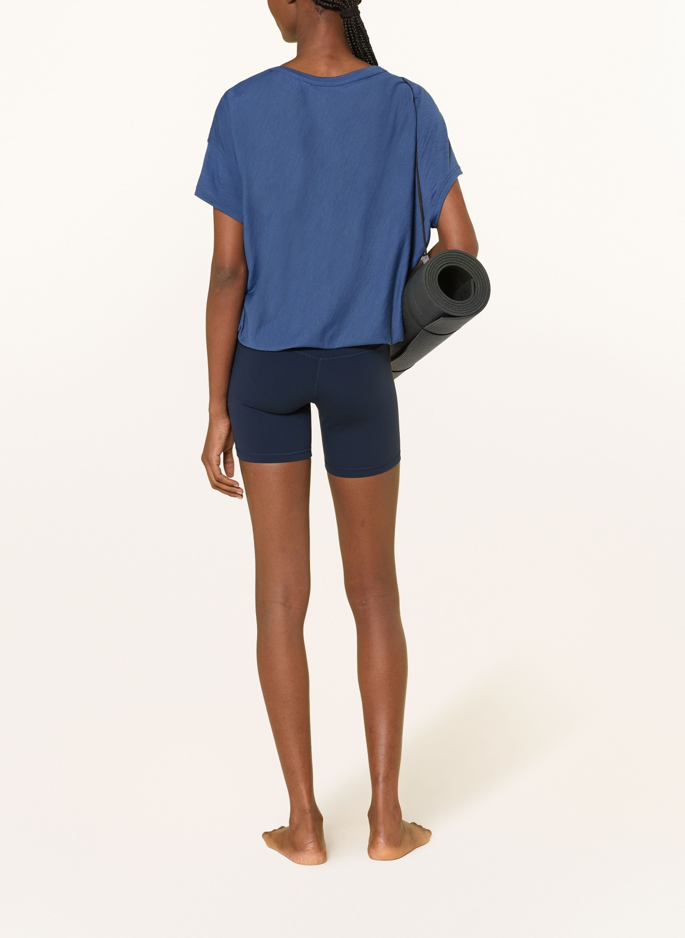 super.natural T-Shirt YOGA LOOSE mit Merinowolle: BLAU