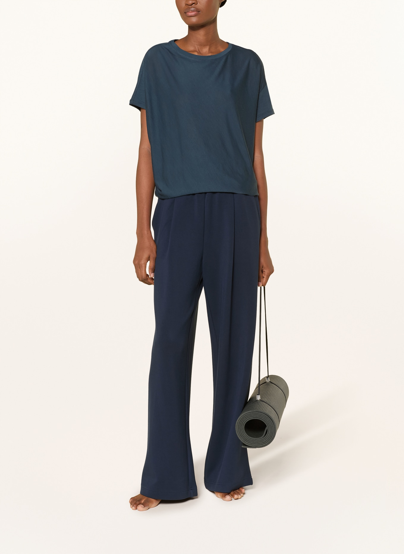 super.natural T-Shirt YOGA LOOSE mit Merinowolle: DUNKELBLAU