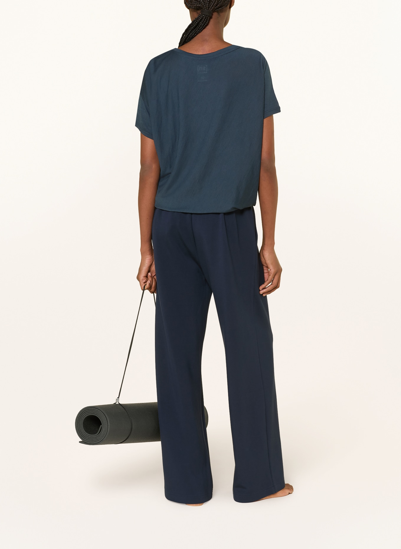 super.natural T-Shirt YOGA LOOSE mit Merinowolle: DUNKELBLAU