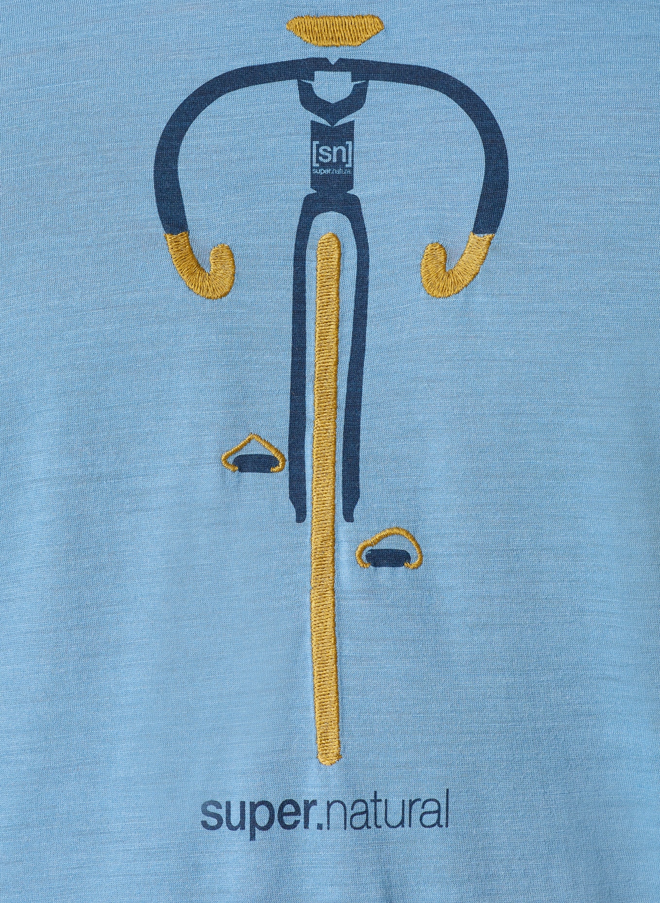 super.natural T-shirt VINTAGE BIKE z wełną merino: NIEBIESKI