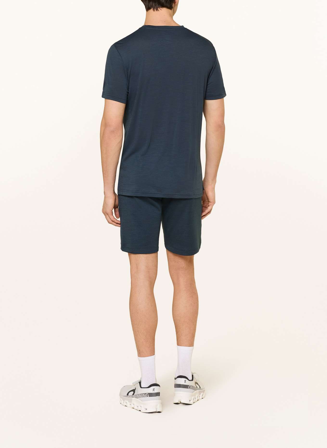 super.natural T-shirt VINTAGE BIKE z wełną merino: GRANATOWY / CIEMNOCZERWONY / CIEMNOŻÓŁTY