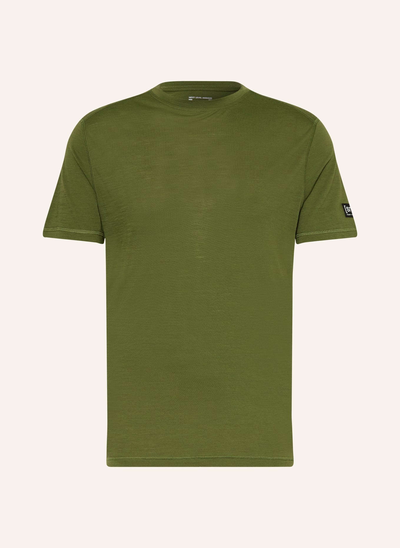 super.natural T-shirt SIERRA140 z wełną merino: OLIWKOWY