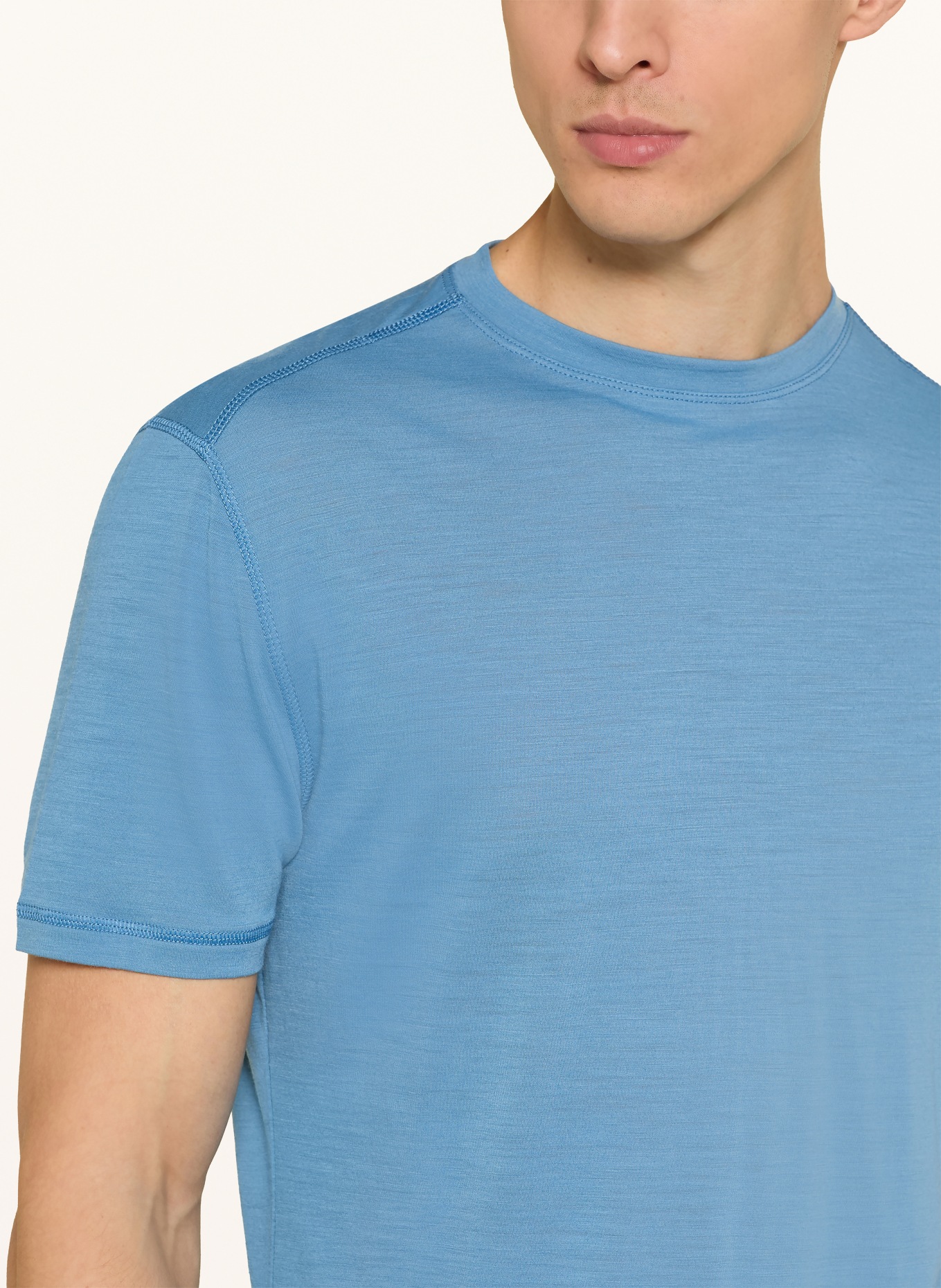 super.natural T-shirt SIERRA140 z wełną merino: JASNONIEBIESKI