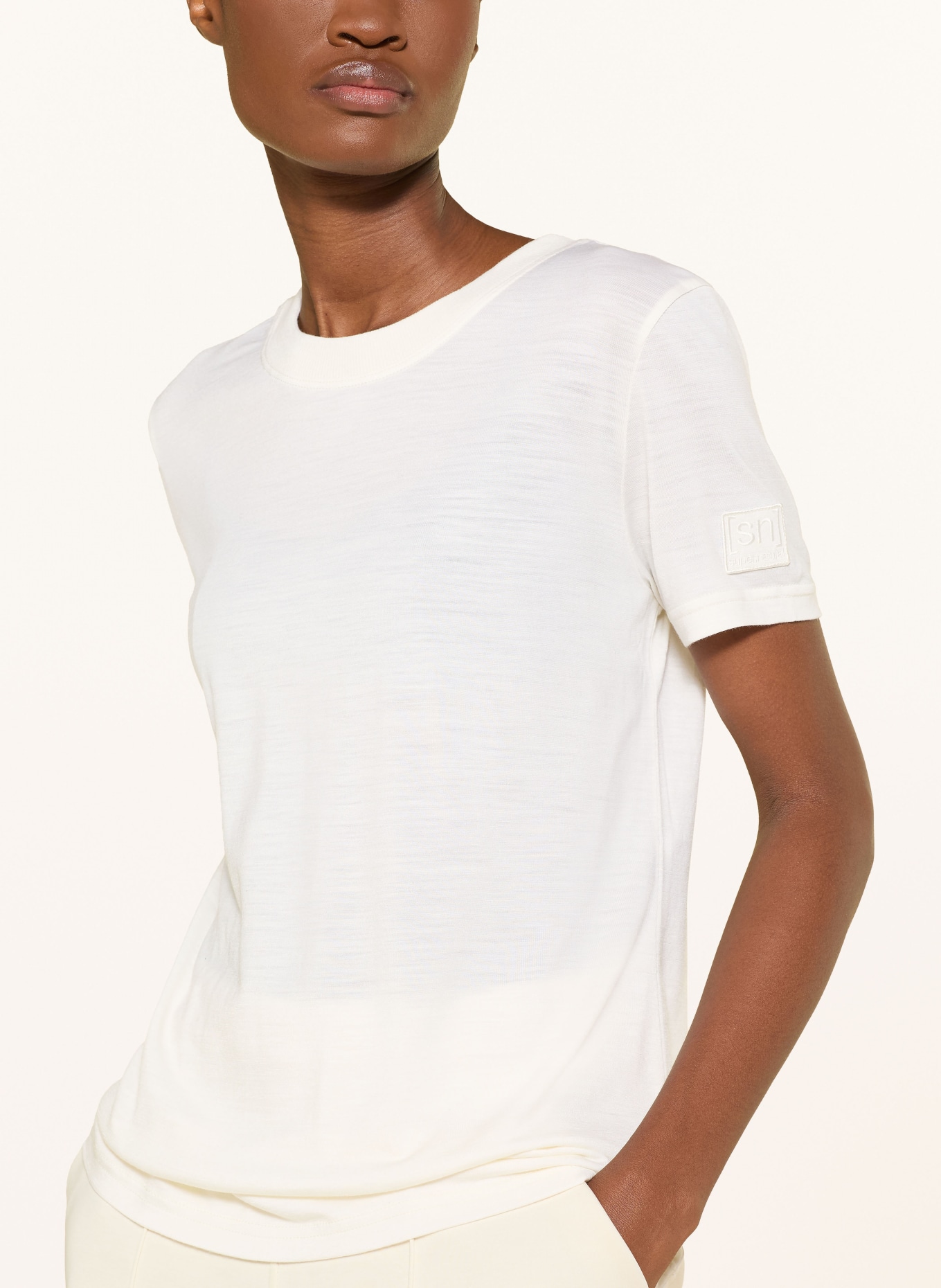 super.natural T-Shirt CASUAL RIB: CREME