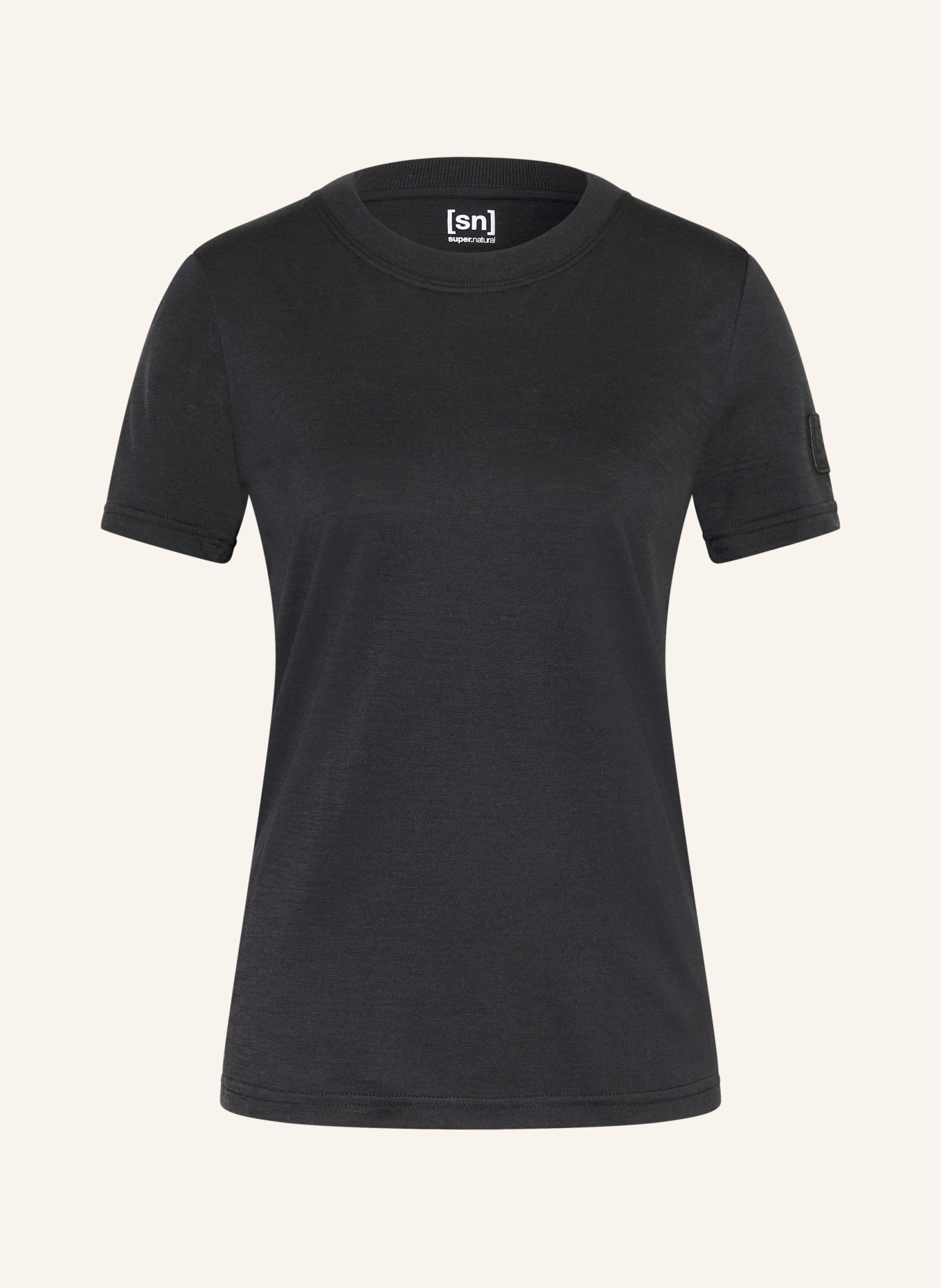 super.natural T-Shirt CASUAL RIB: SCHWARZ