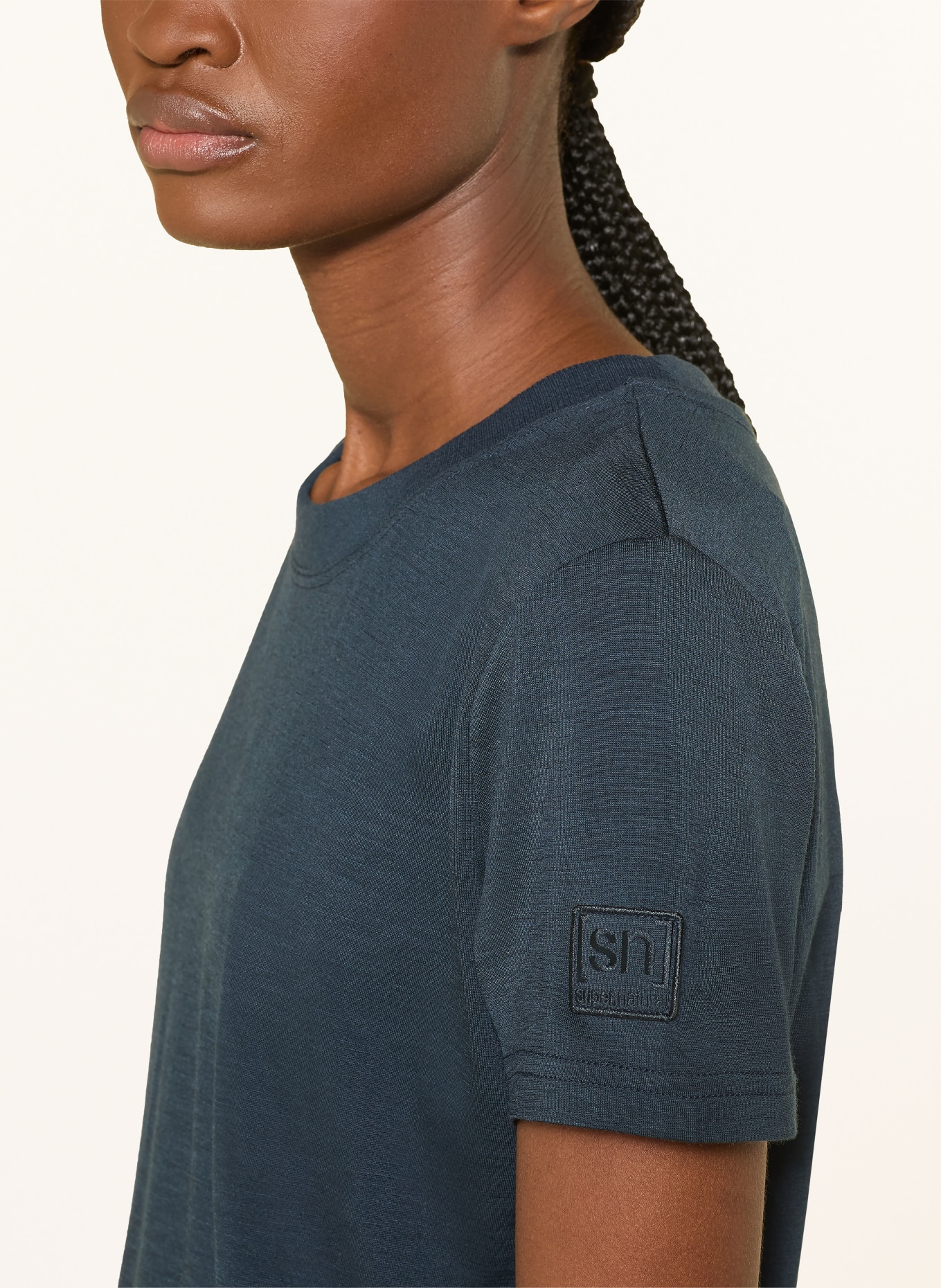 super.natural T-Shirt CASUAL RIB: DUNKELBLAU