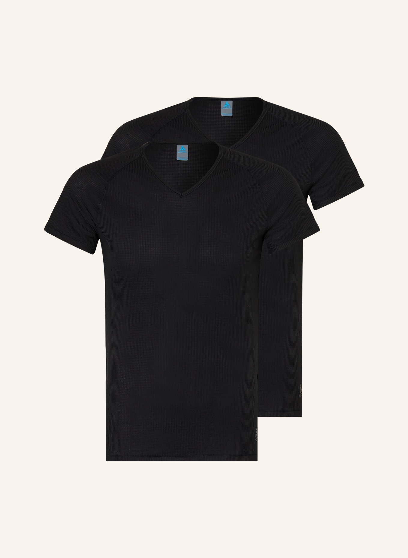 odlo 2er-Pack Funktionswäsche-Shirts ACTIVE LIGHT: SCHWARZ