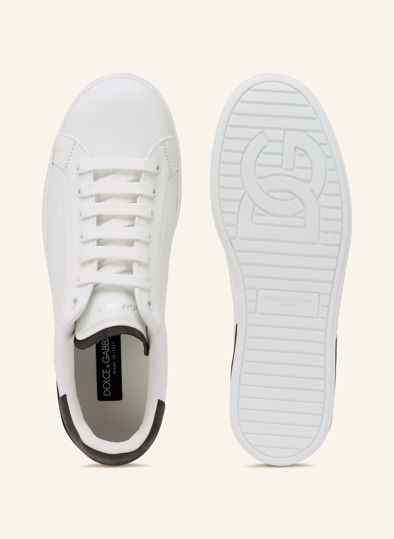 DOLCE & GABBANA Sneaker: WEISS / SCHWARZ