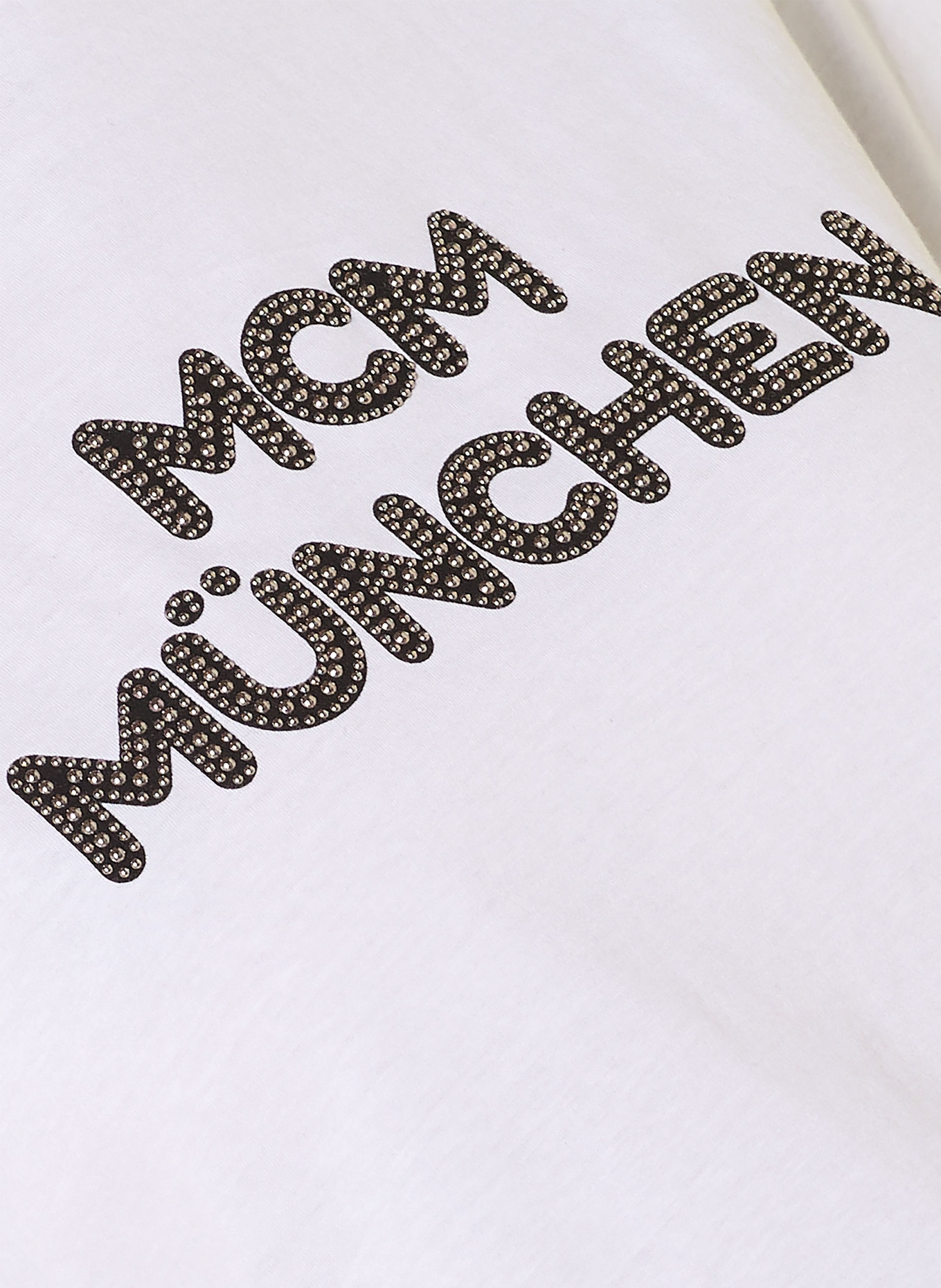 MCM Koszulka z nitami: BIAŁY / SREBRNY / CZARNY