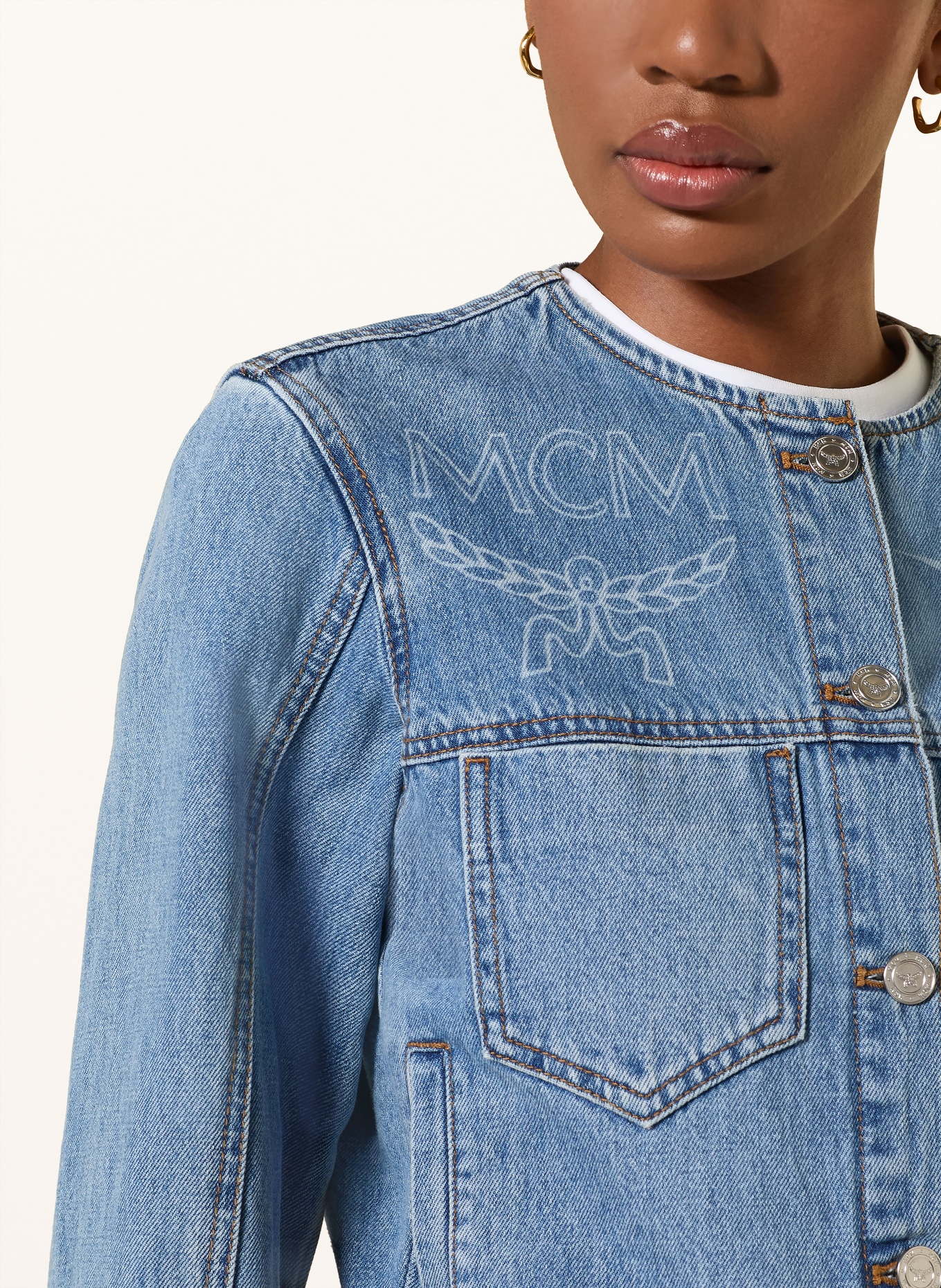 MCM džínová bunda: 1H LIGHT DENIM