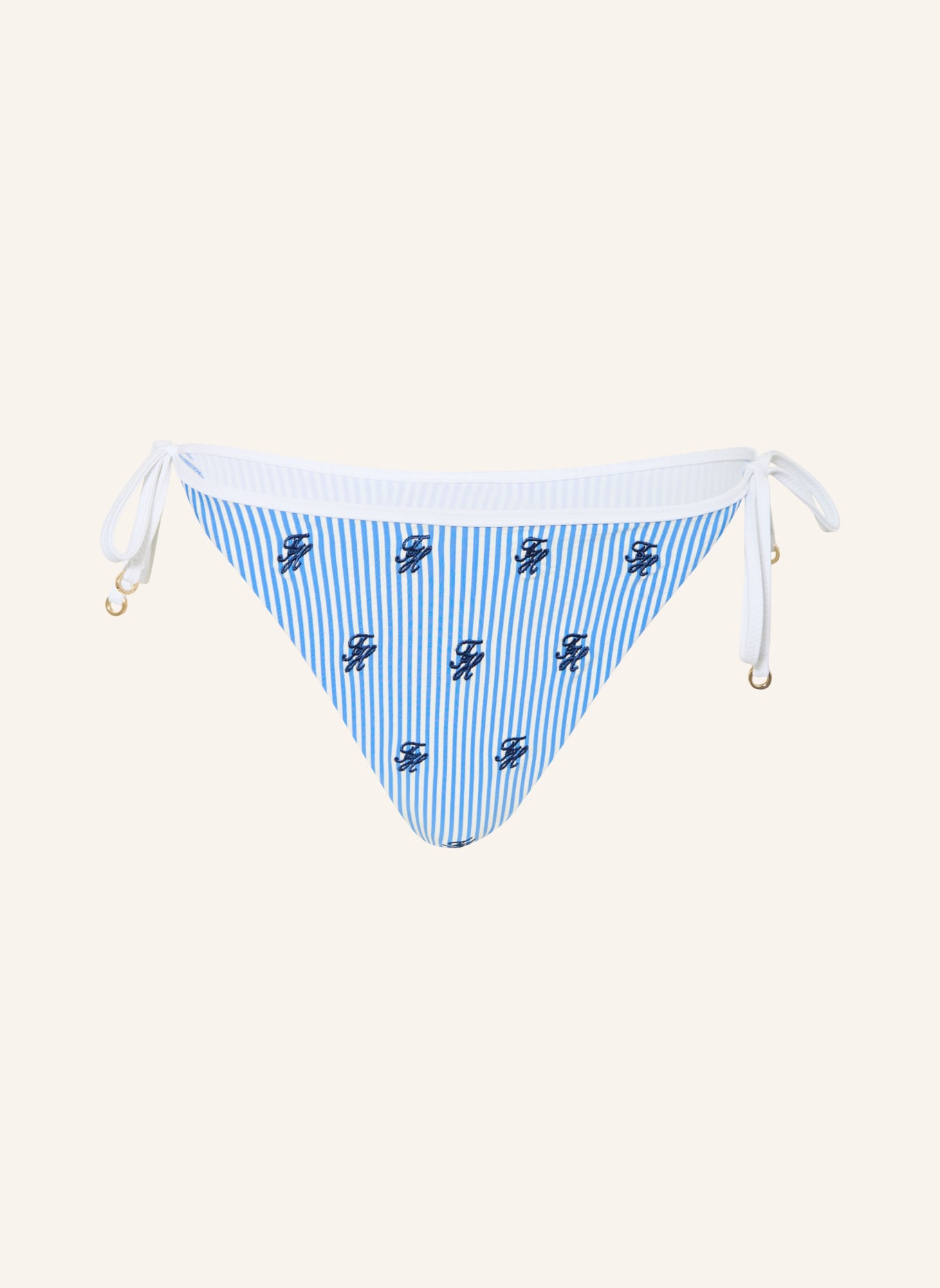 TOMMY HILFIGER Triangle bikini bottoms: BLUE / DARK BLUE / WHITE