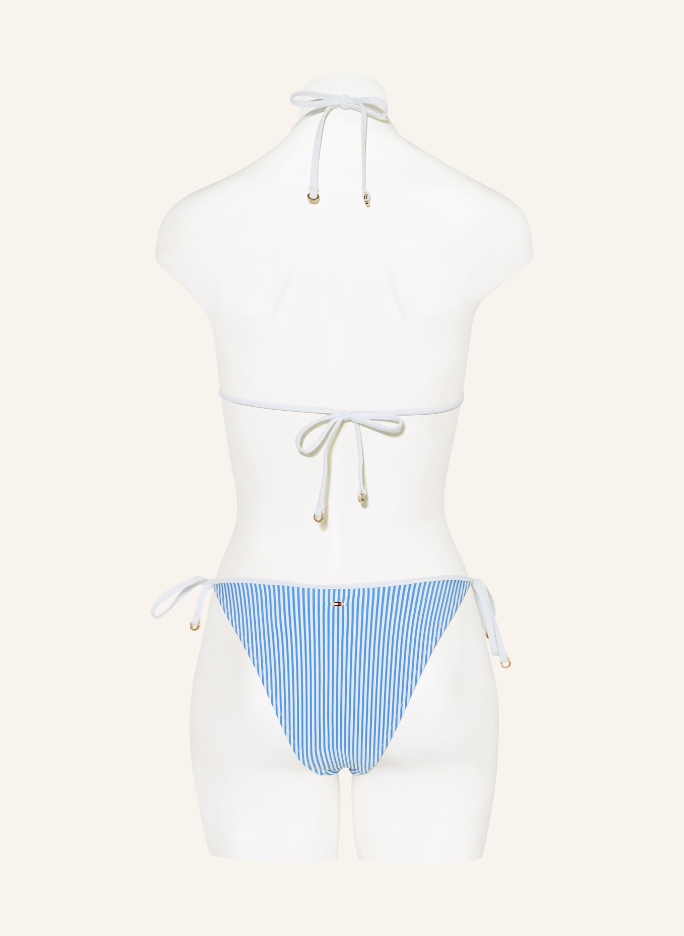 TOMMY HILFIGER Triangle bikini top: BLUE / DARK BLUE / WHITE