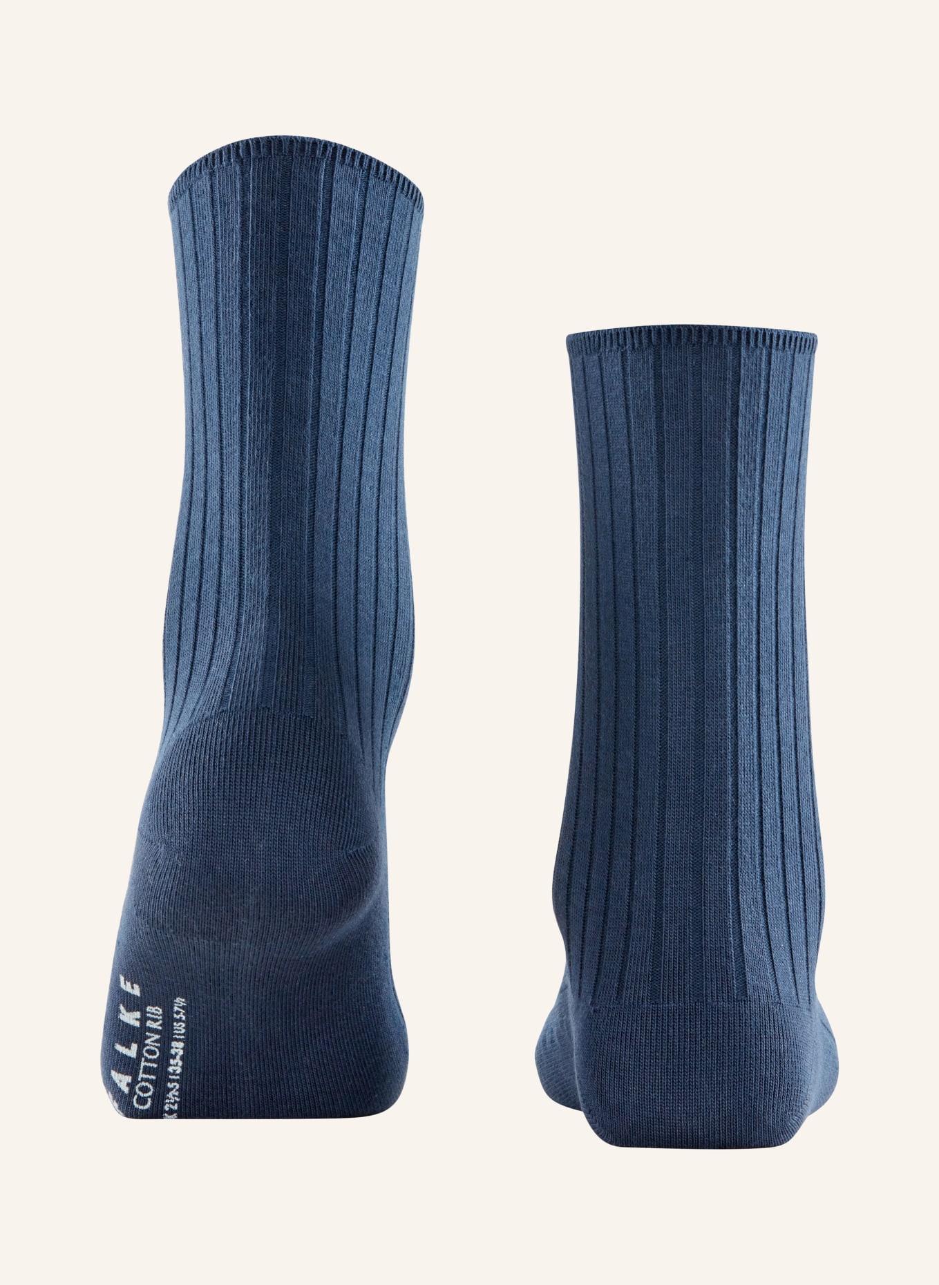 FALKE COTTON RIB socks: 6116 SPACE BLUE