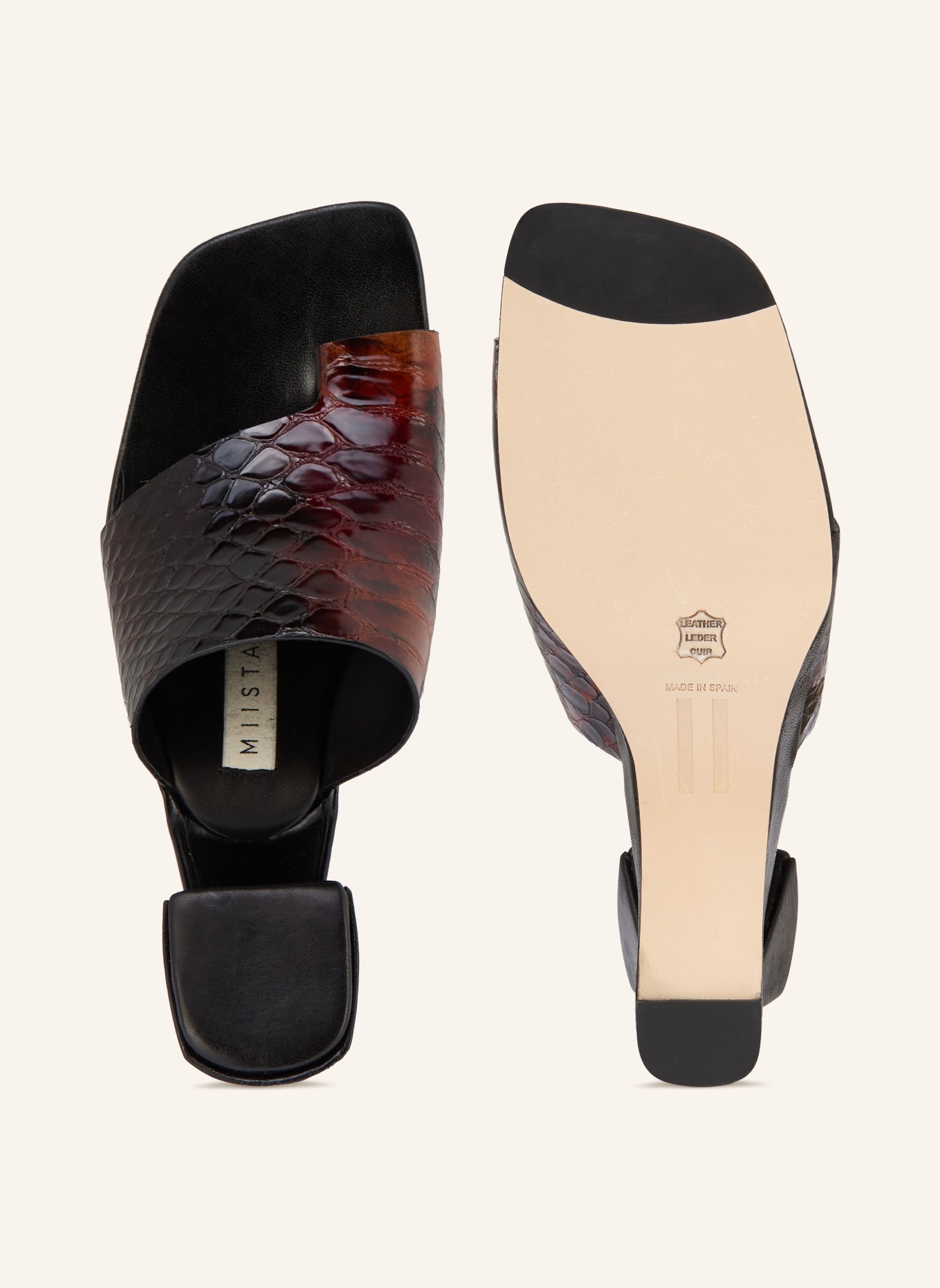 MIISTA GAELLE toe separators: BROWN / BLACK