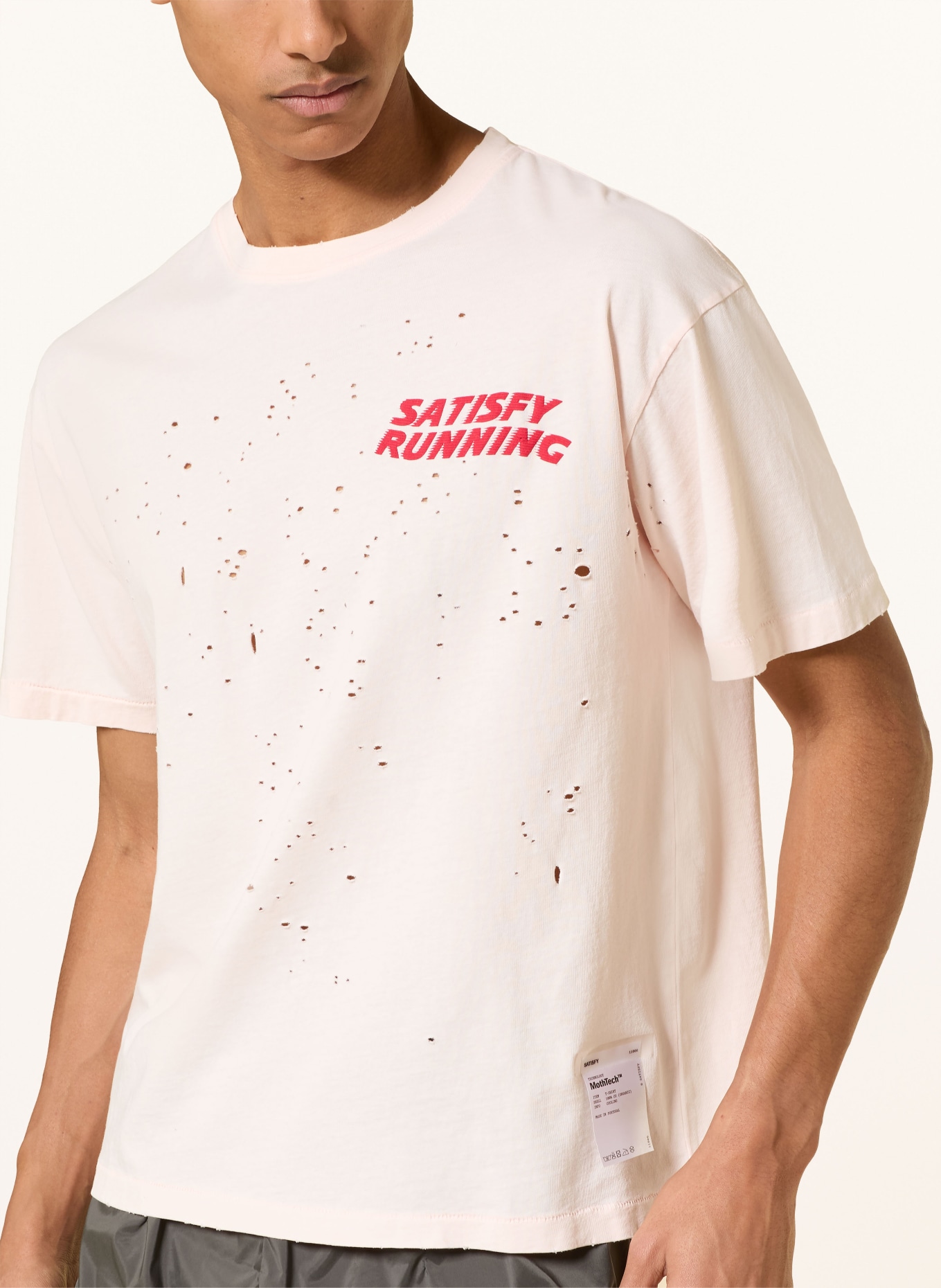 SATISFY T-shirt MOUTHTEC™: ROSE CLAIR / ROUGE FONCÉ