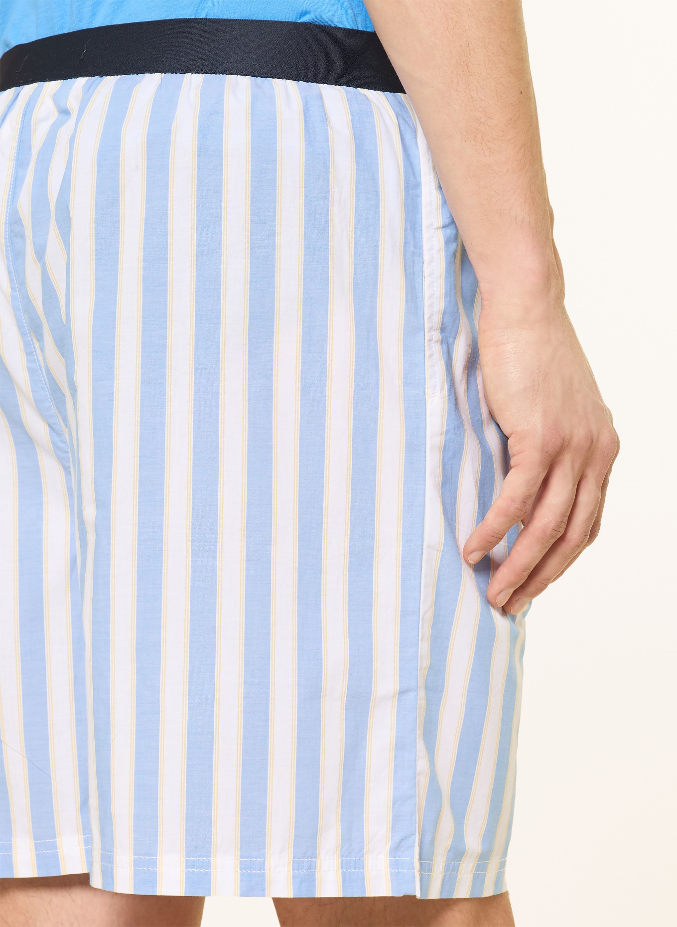 TOMMY HILFIGER Sleep shorts: LIGHT BLUE / YELLOW / WHITE