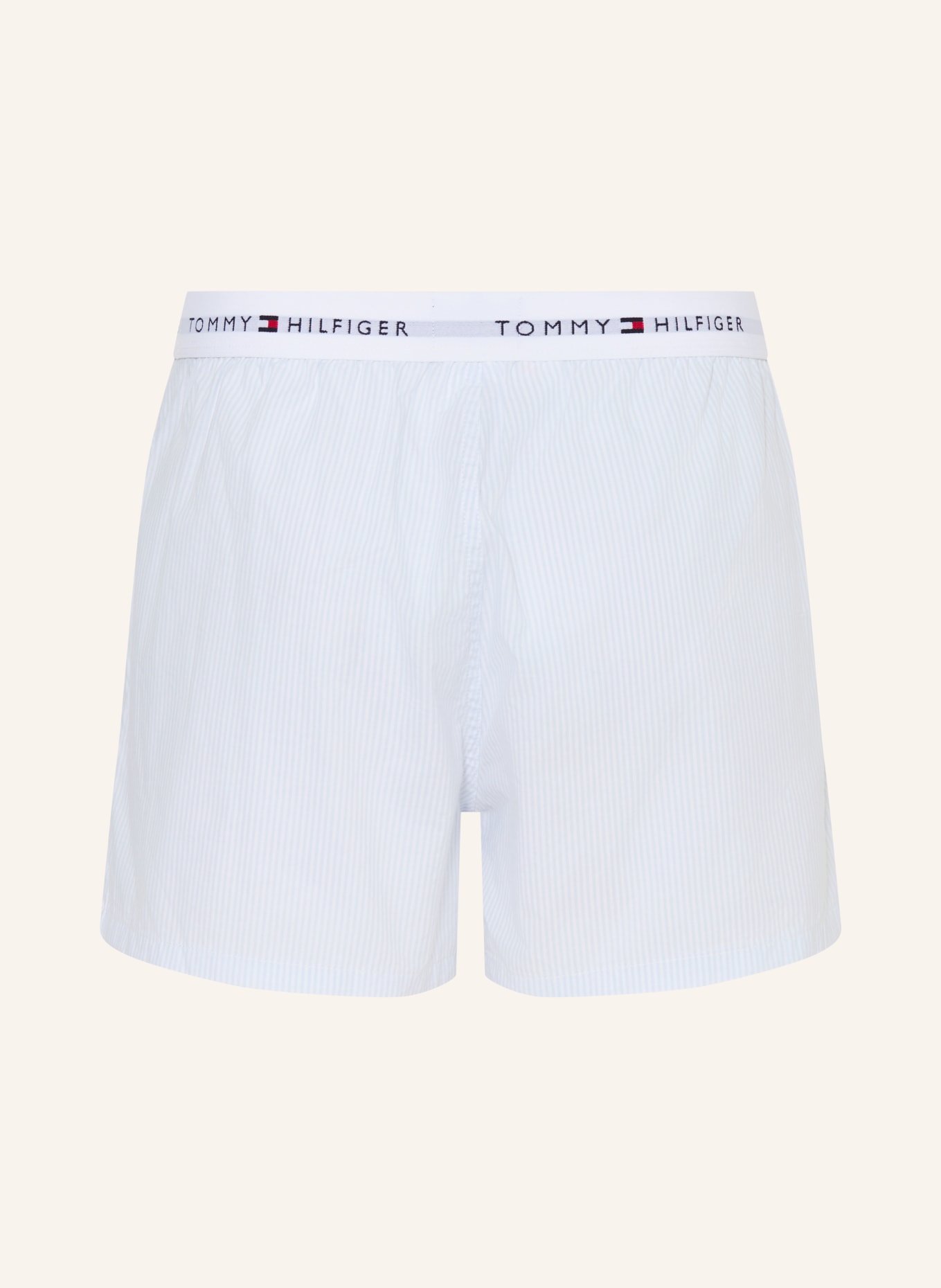 TOMMY HILFIGER 2er-Pack Web-Boxershorts: HELLBLAU / WEISS