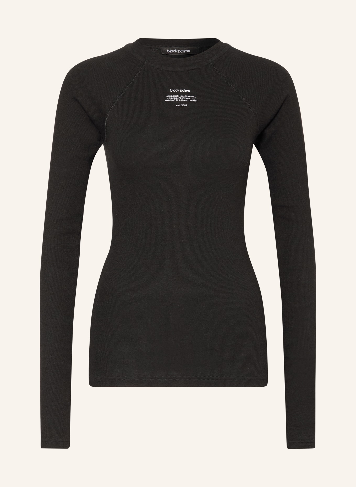 black palms long-sleeved shirt: BLACK