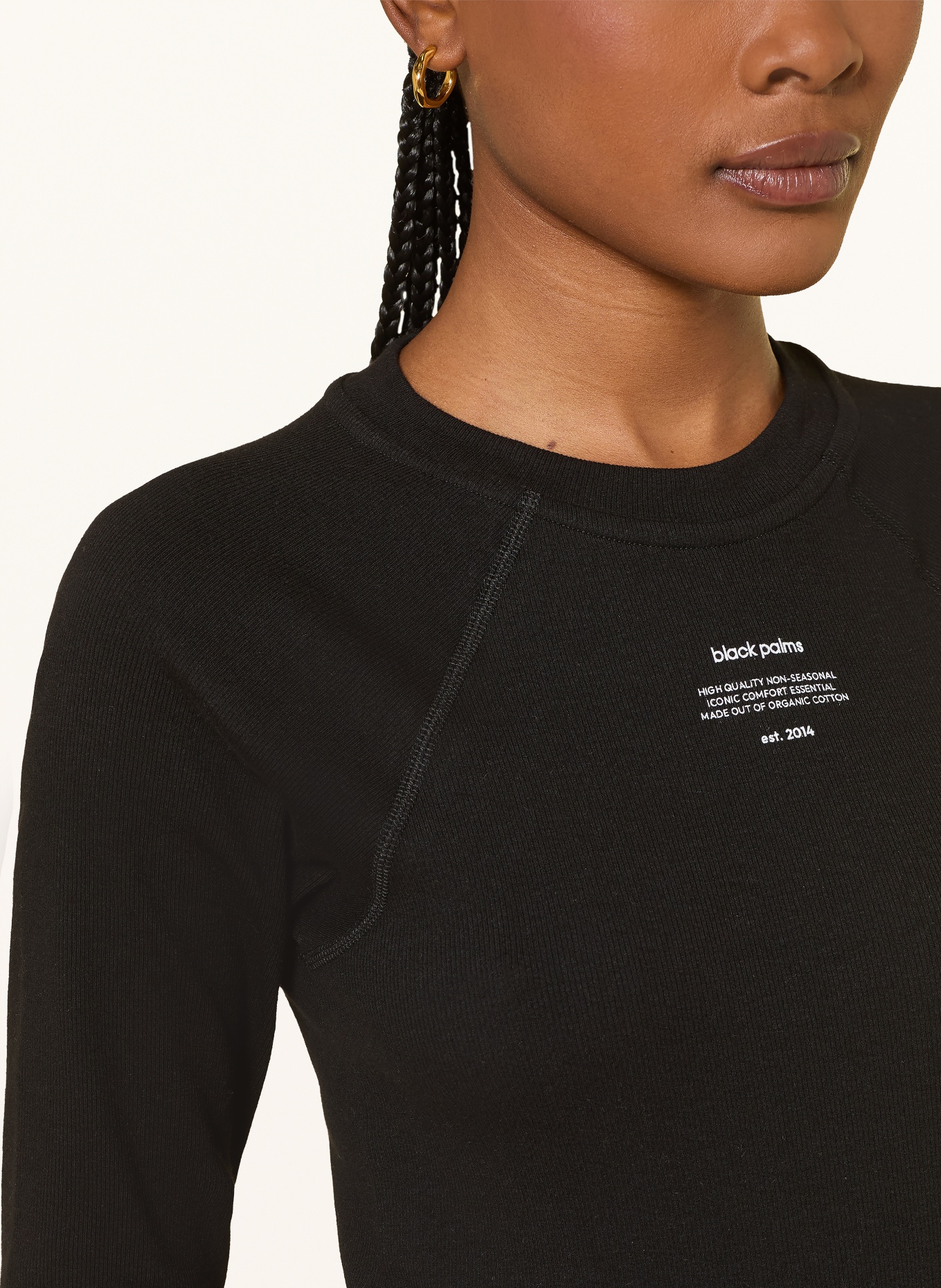 black palms long-sleeved shirt: BLACK