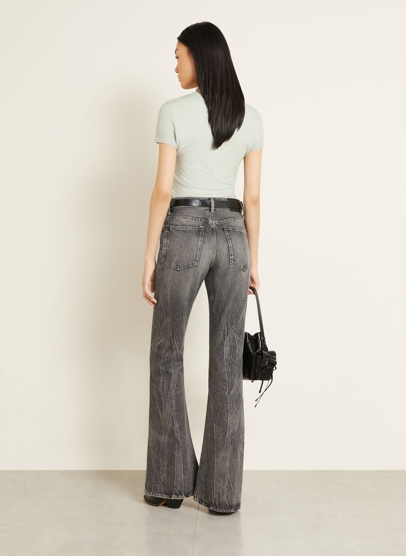 Acne Studios Koszulka: JASNOZIELONY / CZARNY