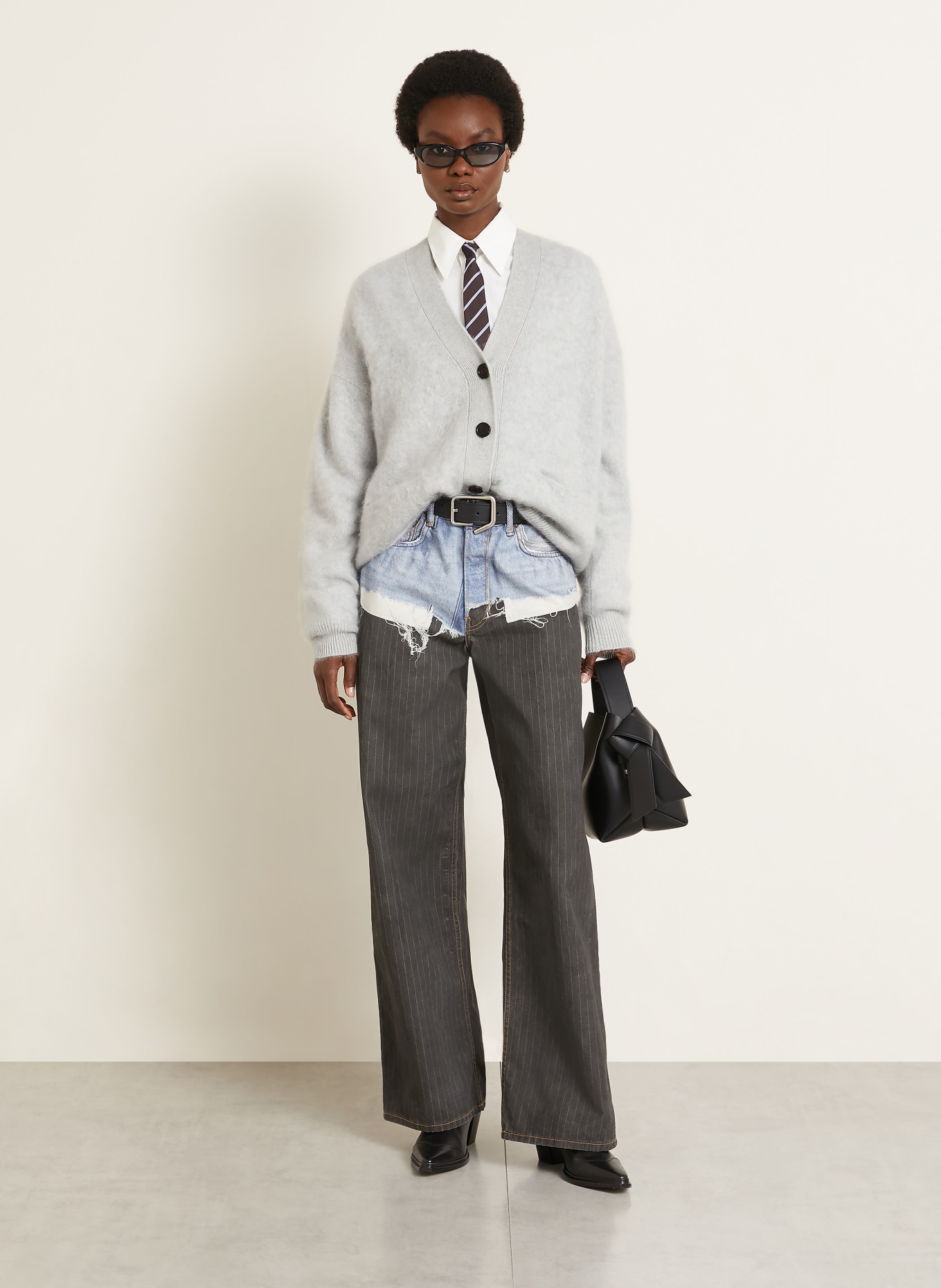 Acne Studios Cashmere cardigan: LIGHT GRAY