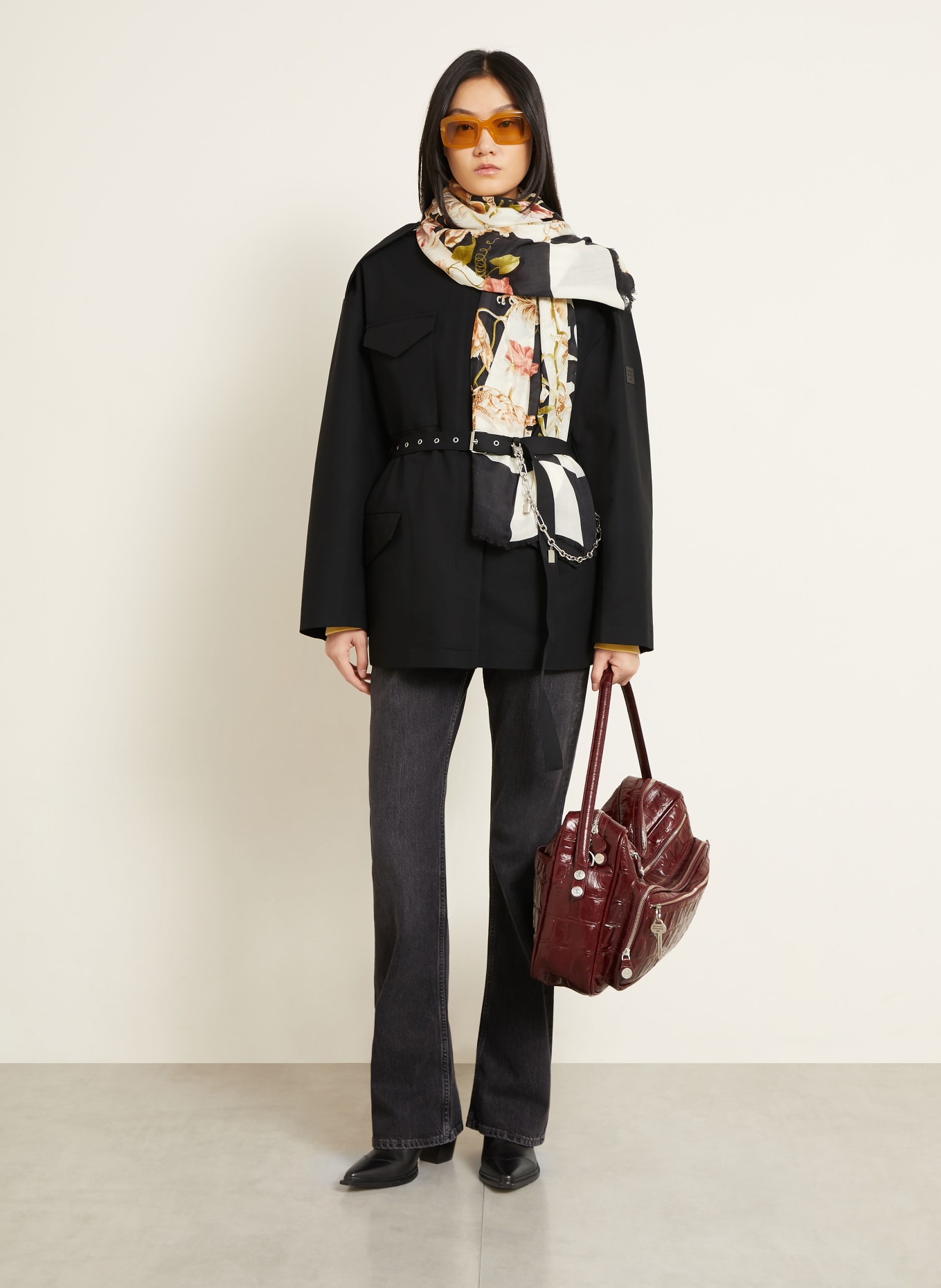 Acne Studios Veste de travail: NOIR