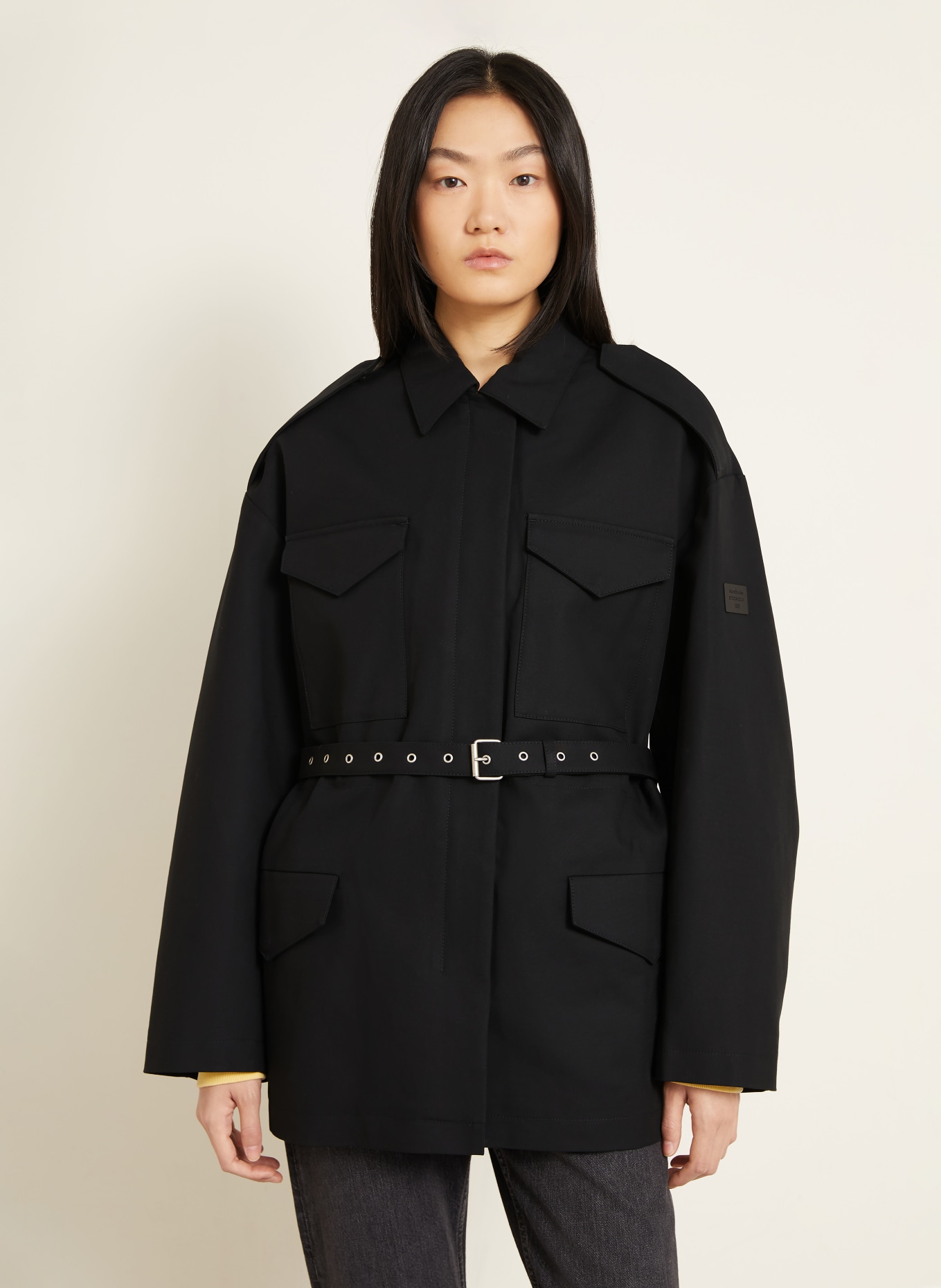 Acne Studios Veste de travail: NOIR