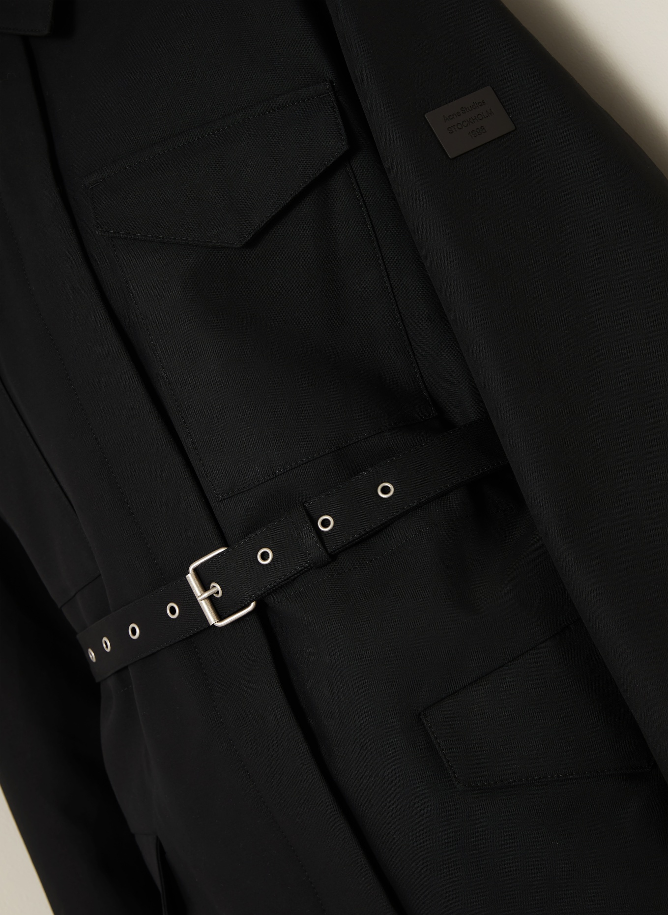 Acne Studios Veste de travail: NOIR