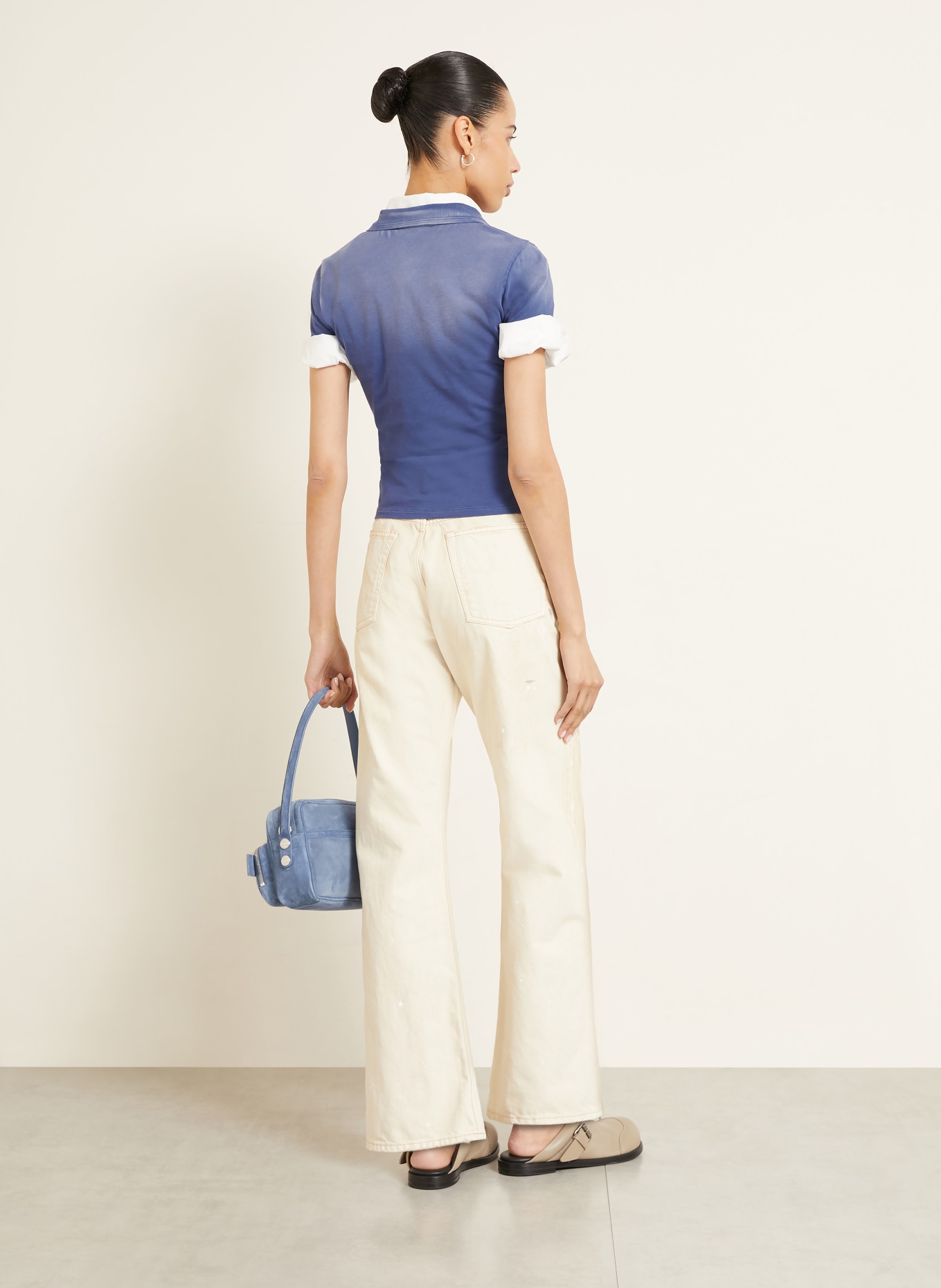 Acne Studios Polo en piqué: BLEU