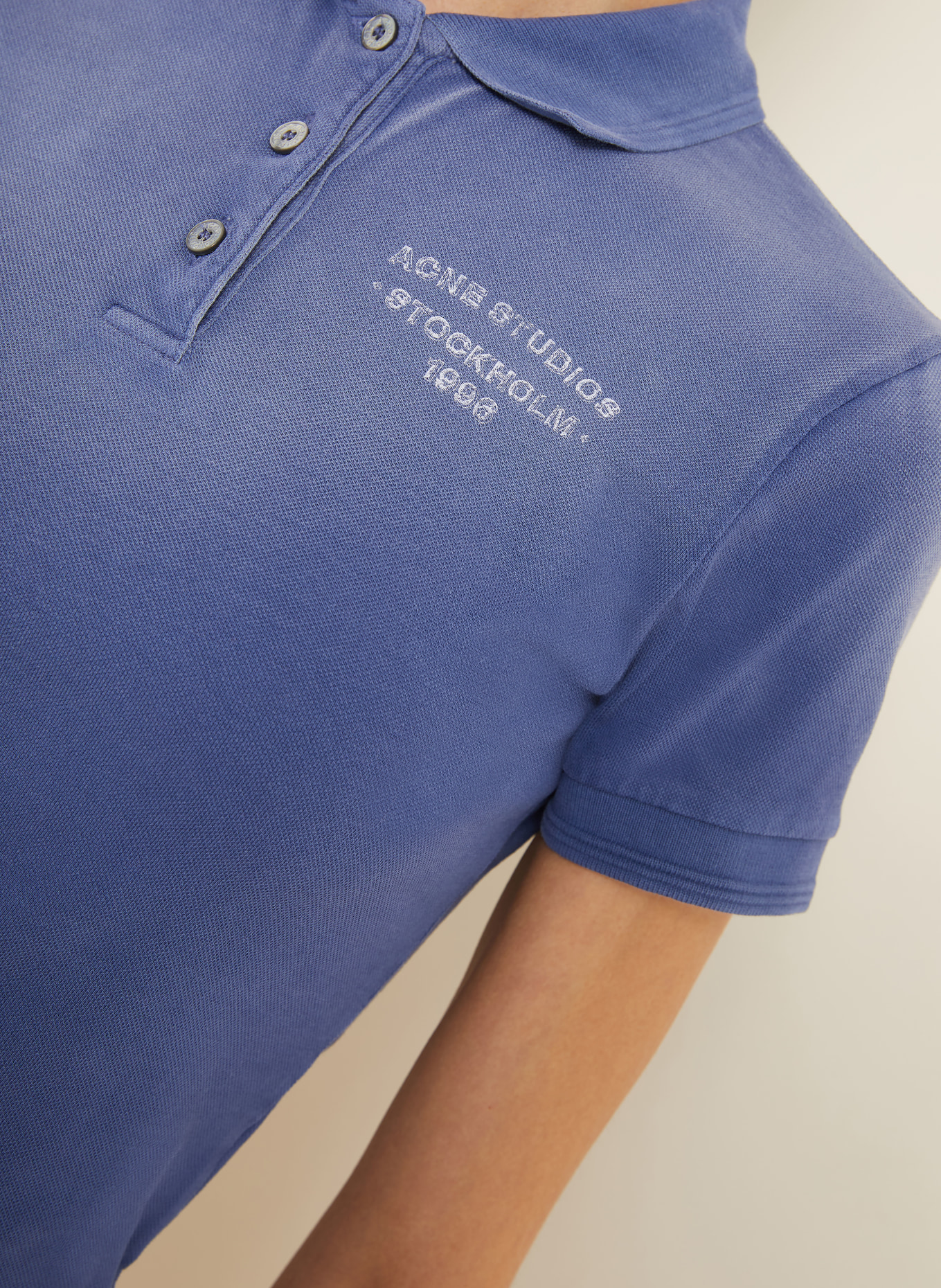 Acne Studios Polo en piqué: BLEU
