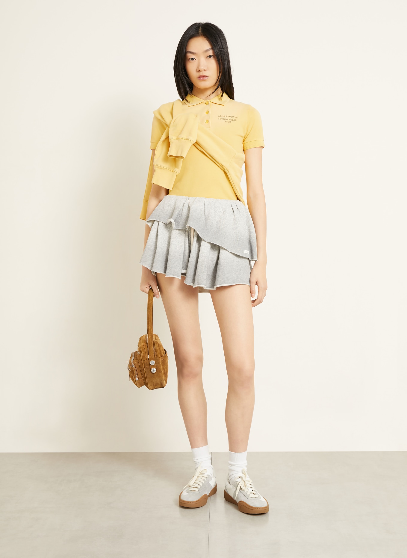 Acne Studios Piqué-Poloshirt: GELB