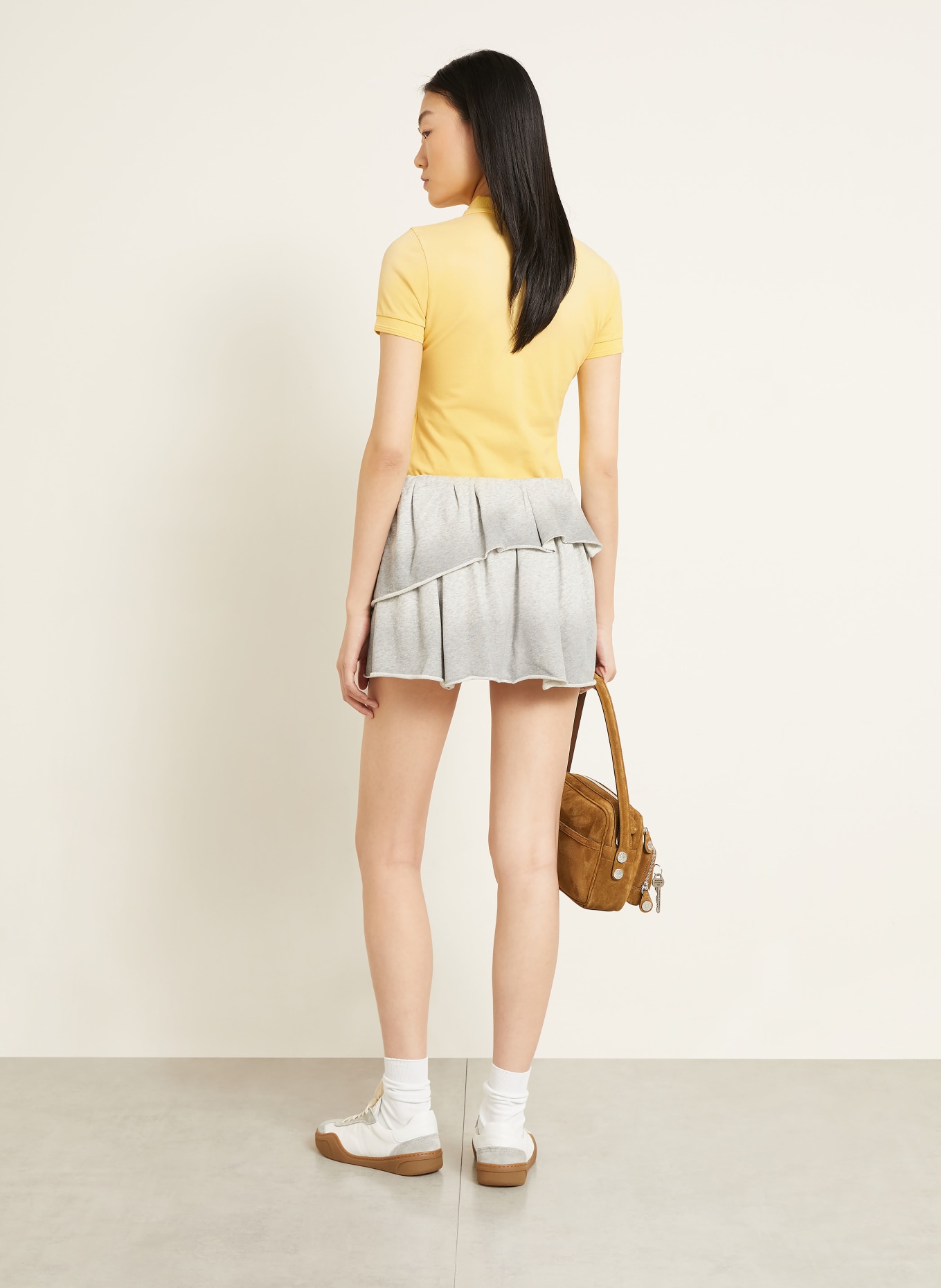 Acne Studios Piqué-Poloshirt: GELB