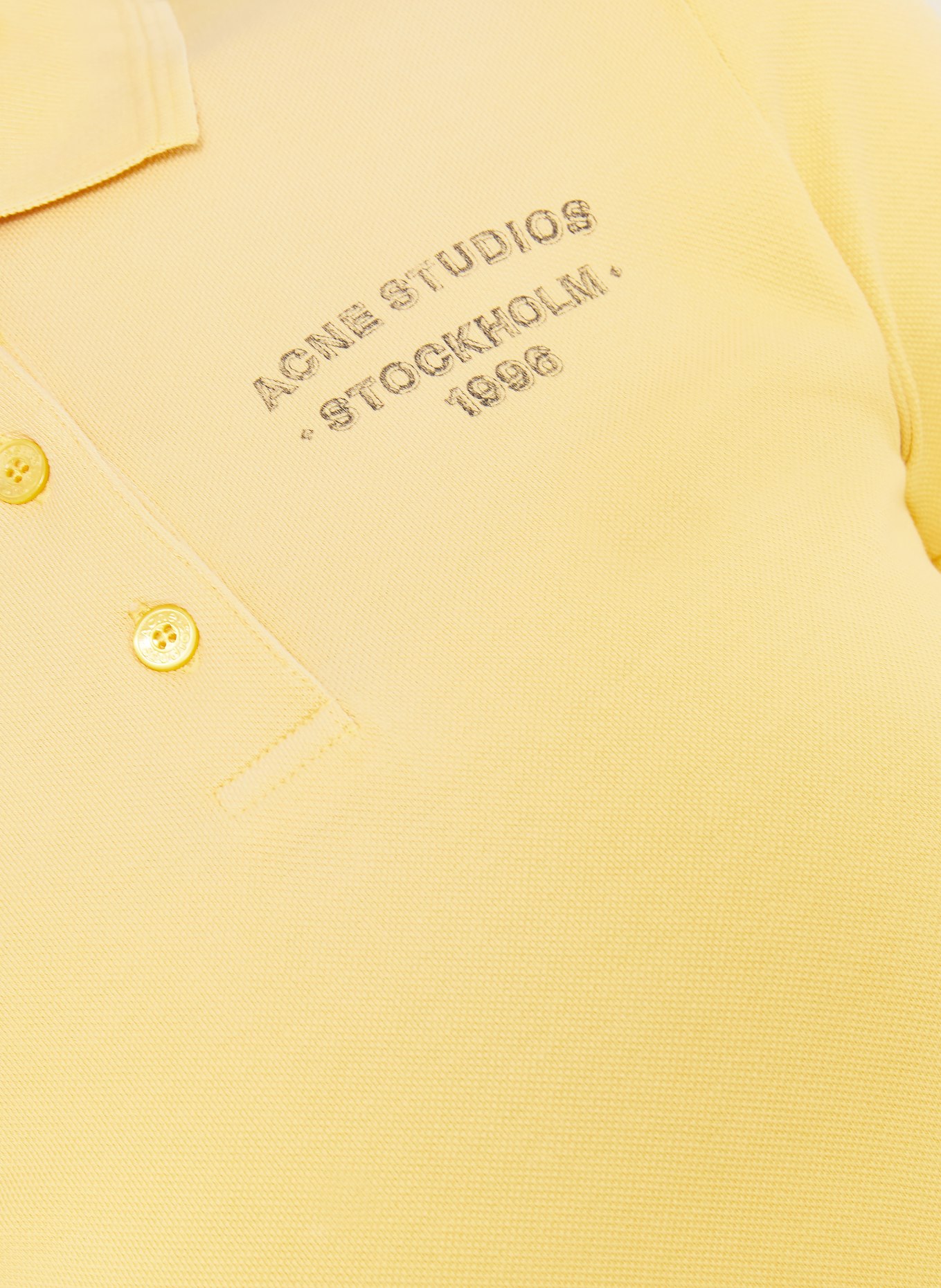 Acne Studios Piqué-Poloshirt: GELB
