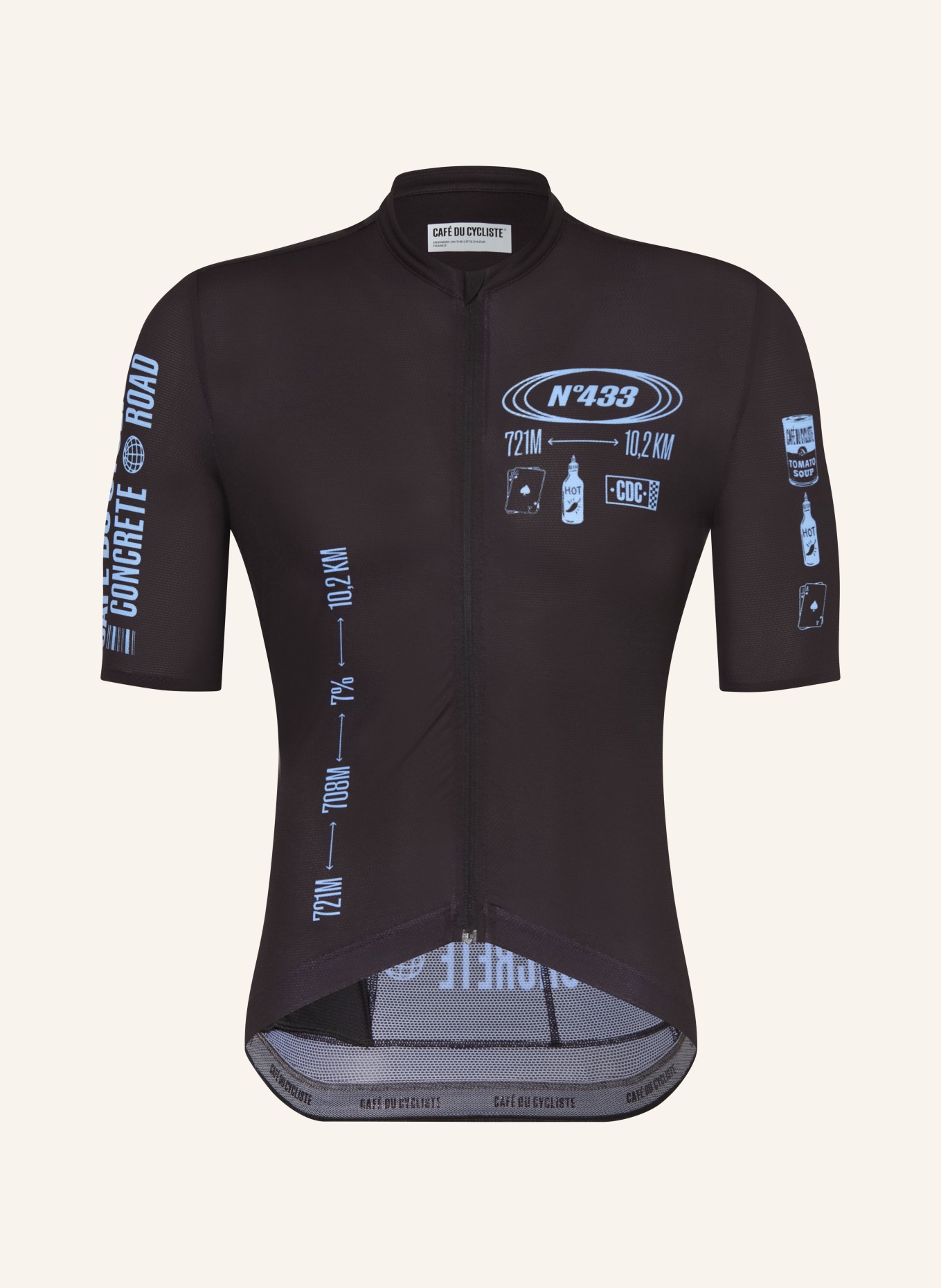 CAFÉ DU CYCLISTE Radtrikot SA CALOBRA: SCHWARZ / BLAU