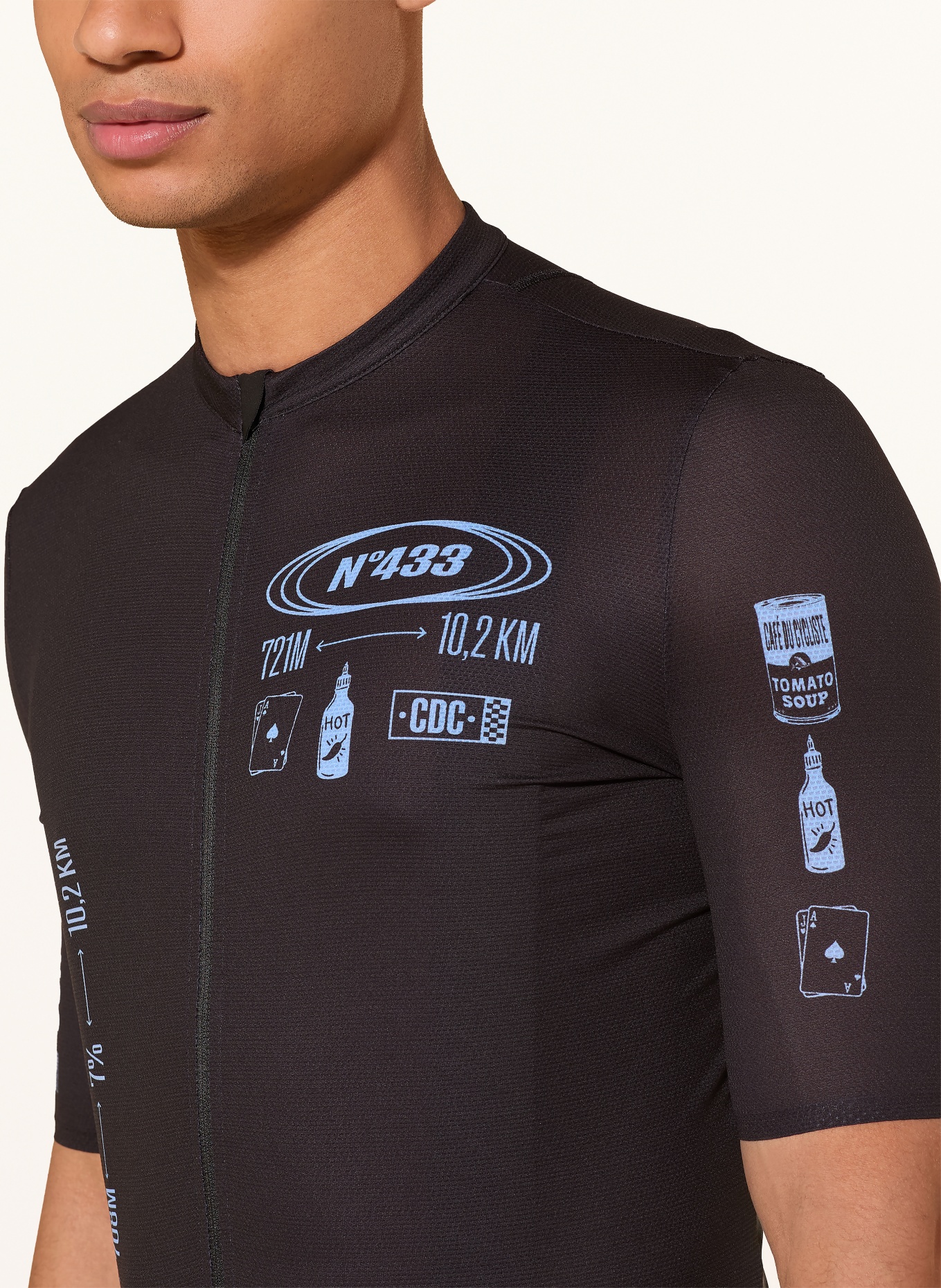 CAFÉ DU CYCLISTE Radtrikot SA CALOBRA: SCHWARZ / BLAU